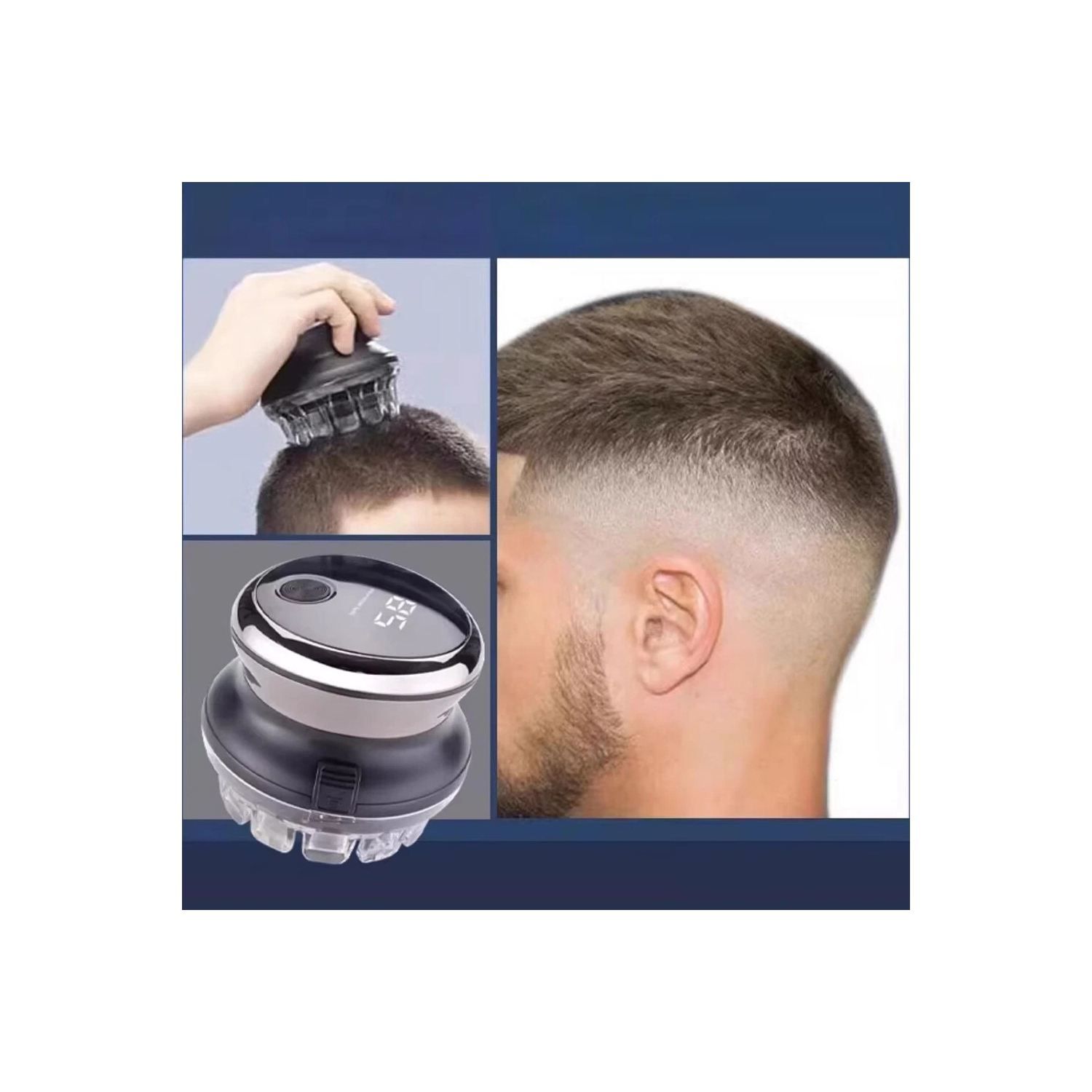Tondeuse automatique lavable Tondeuse à cheveux rotative pour hommes