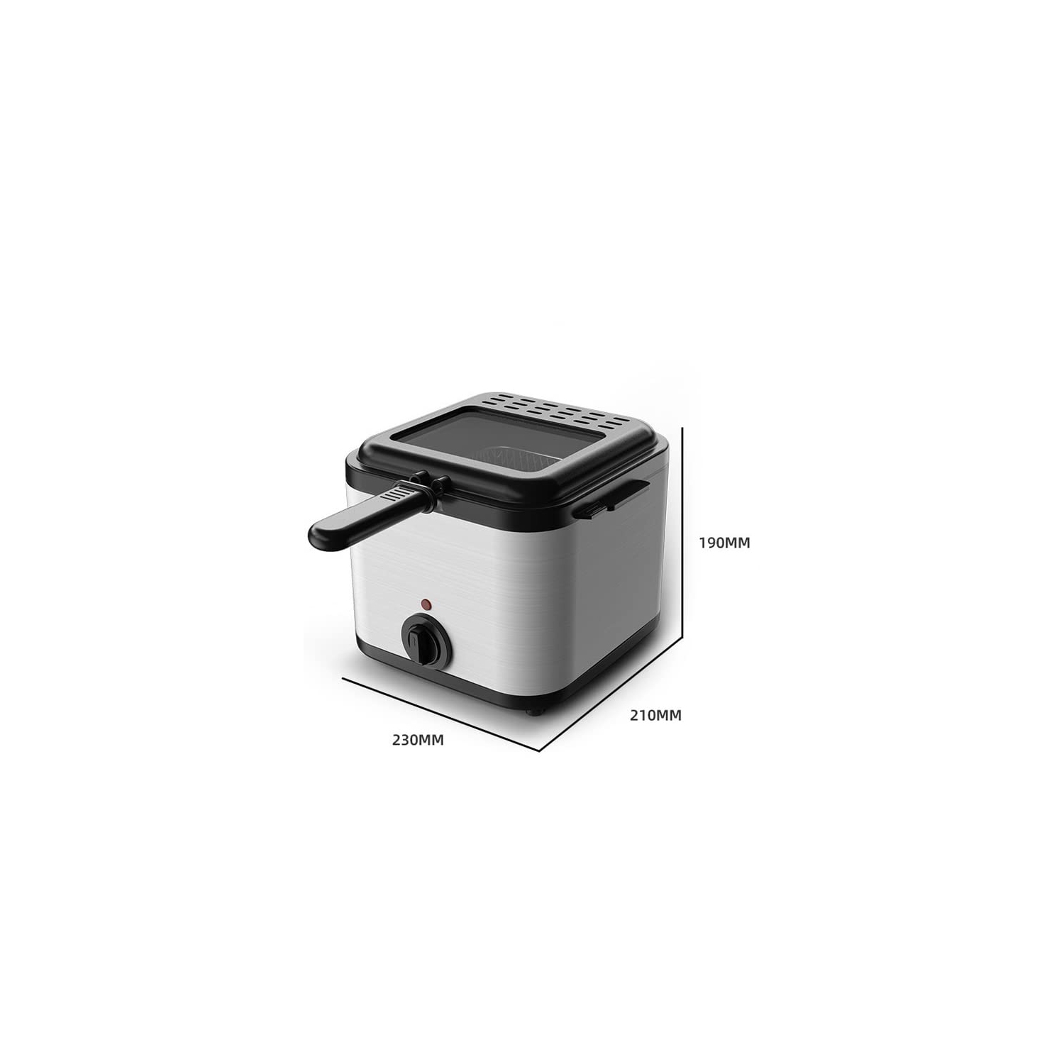 Electric Deep Fryer, 2.5 L Stainless Steel Deep Fryer, Adjustable Temperature with Removable Basket and Viewing Window