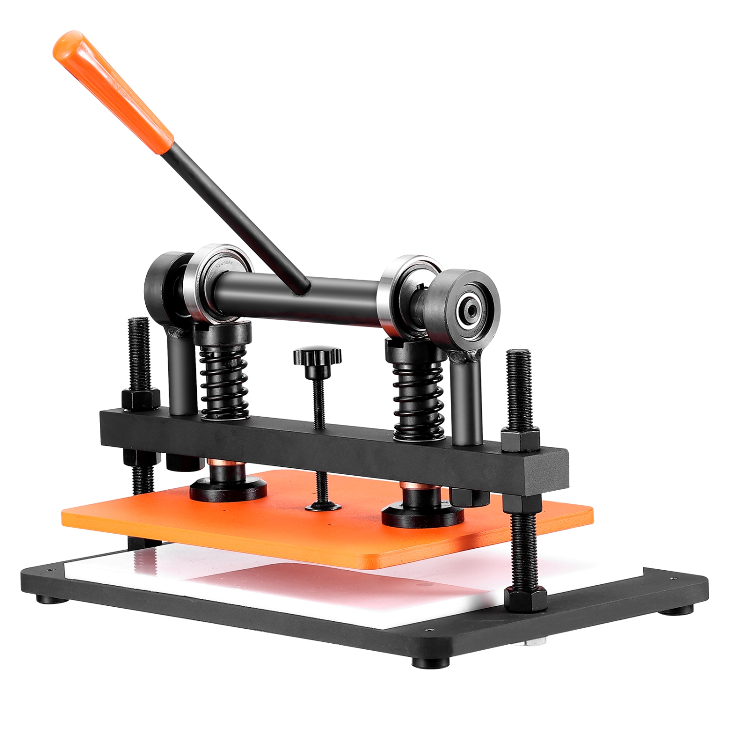 VEVOR 14.2 x 10.2 in Embossing Plate Manual Die Cutter, 0.47 in Pressure Stroke Dual Guide Shafts Die Cut Machine, Leather Embossing Machine for