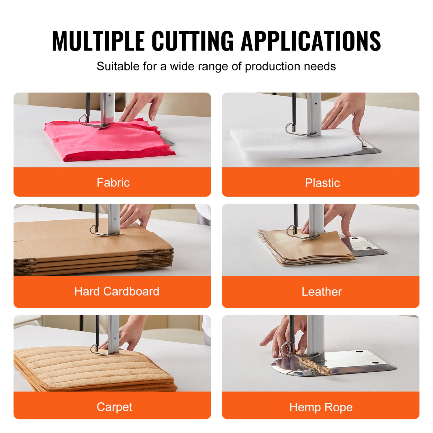 VEVOR 750W High-Speed Straight Knife Cloth Cutting Machine, 9.8" Alloy Steel Blade, Industrial Fabric Cutting Machine with Automatic Knife Sharpen,