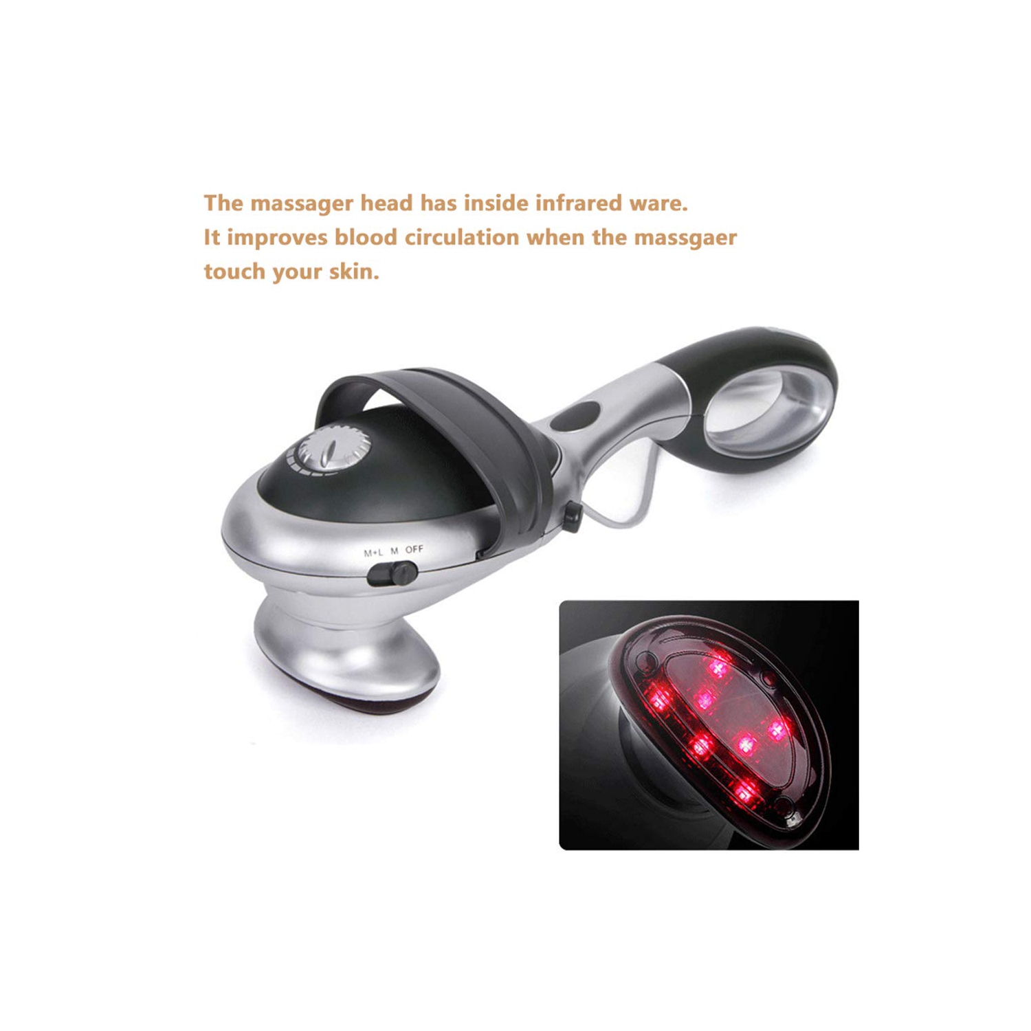 Appareil de massage 3-en-1 portatif à percussion pour tout le corps avec appareil de massage électrique à percussion arrière, tige chauffante