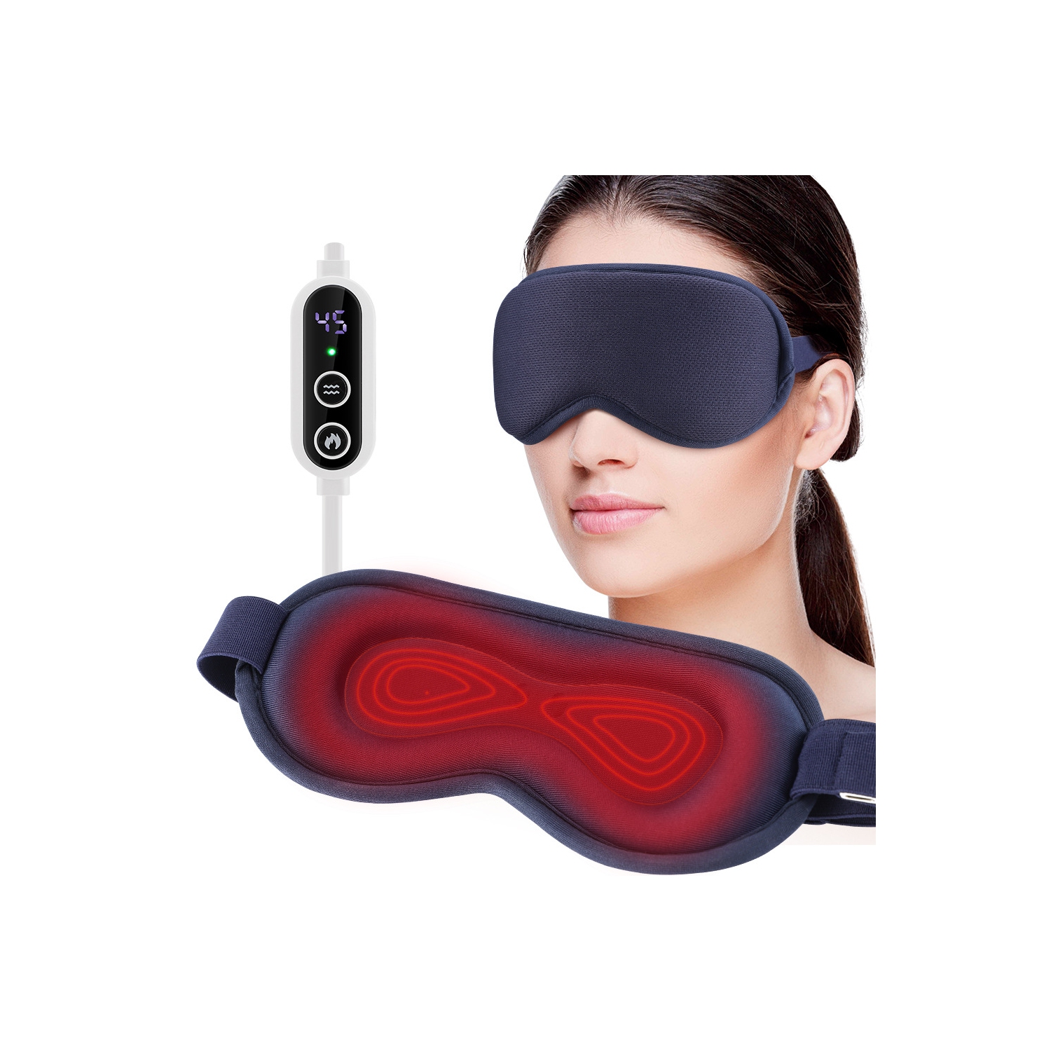 Steam Eye Mask Massage , with 3-level Hot Compress 6-level Vibration Constant Temperature Smart Timing Sleep Shading Relief