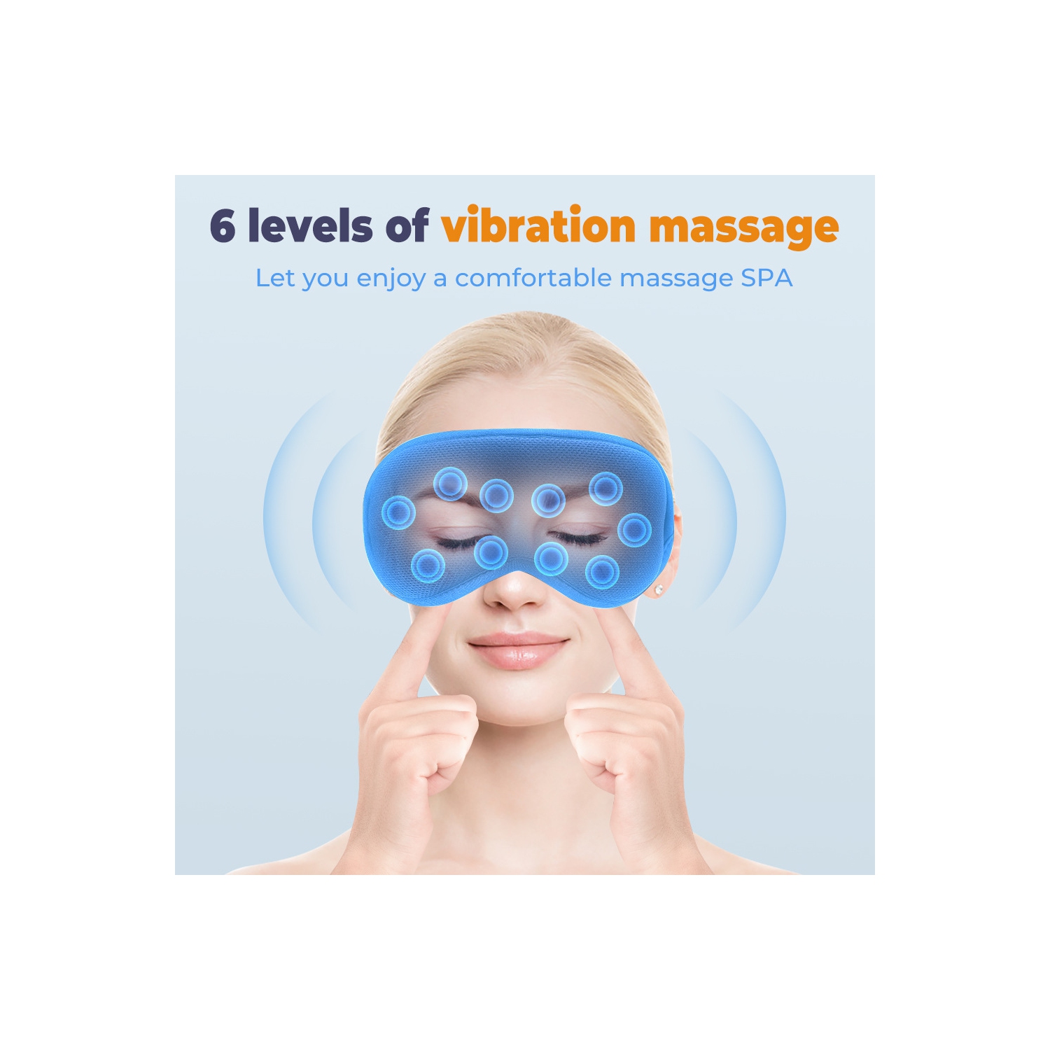 Steam Eye Mask Massage , with 3-level Hot Compress 6-level Vibration Constant Temperature Smart Timing Sleep Shading Relief