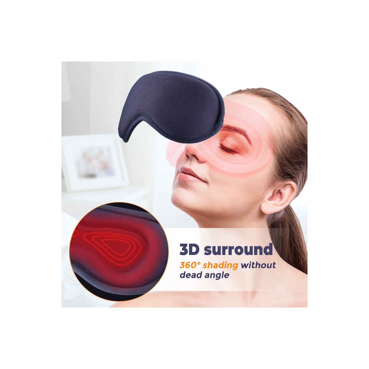 Steam Eye Mask Massage , with 3-level Hot Compress 6-level Vibration Constant Temperature Smart Timing Sleep Shading Relief
