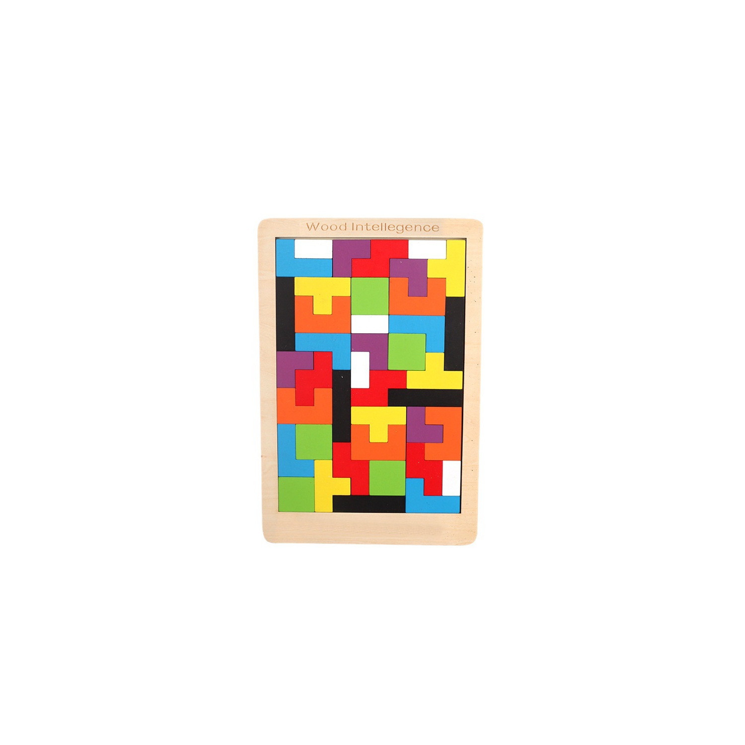 Casse-tête de blocs de construction en bois, blocs de casse-tête Tetris colorés 3D, jouets éducatifs STIM Montessori