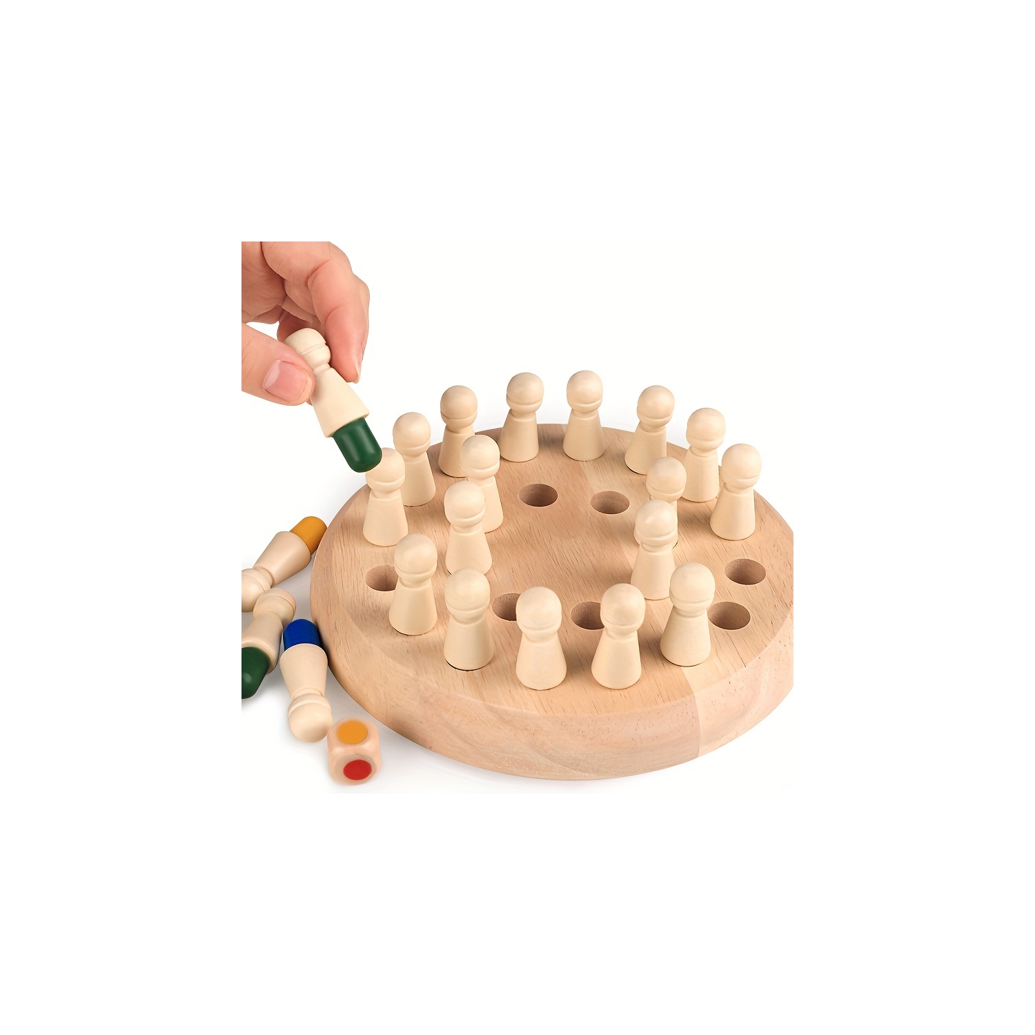 Wooden Memory Matching Board Game, Educational Logic Toy for Interaction and Entertainment, Christmas and Halloween Gift