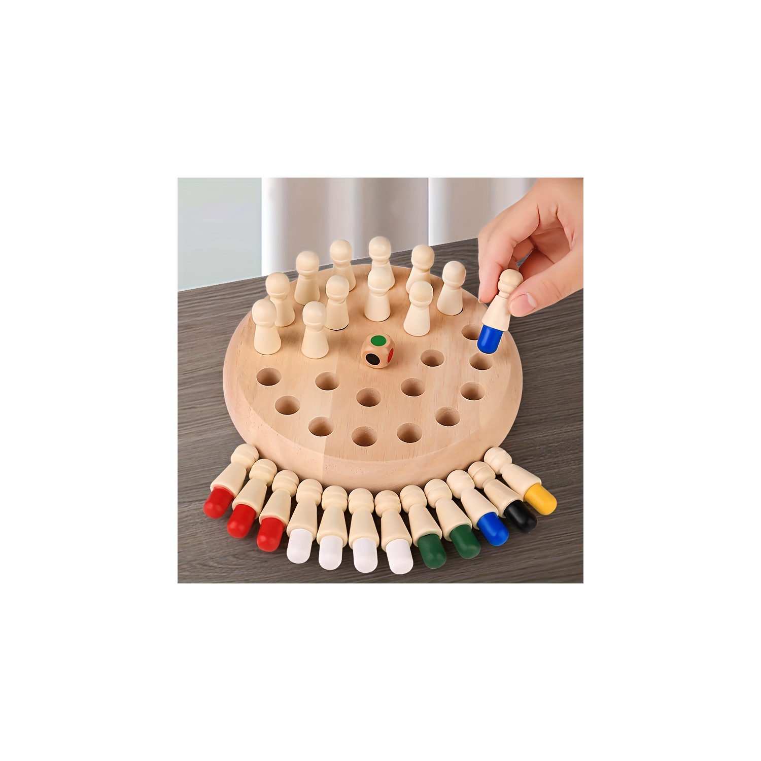 Wooden Memory Matching Board Game, Educational Logic Toy for Interaction and Entertainment, Christmas and Halloween Gift