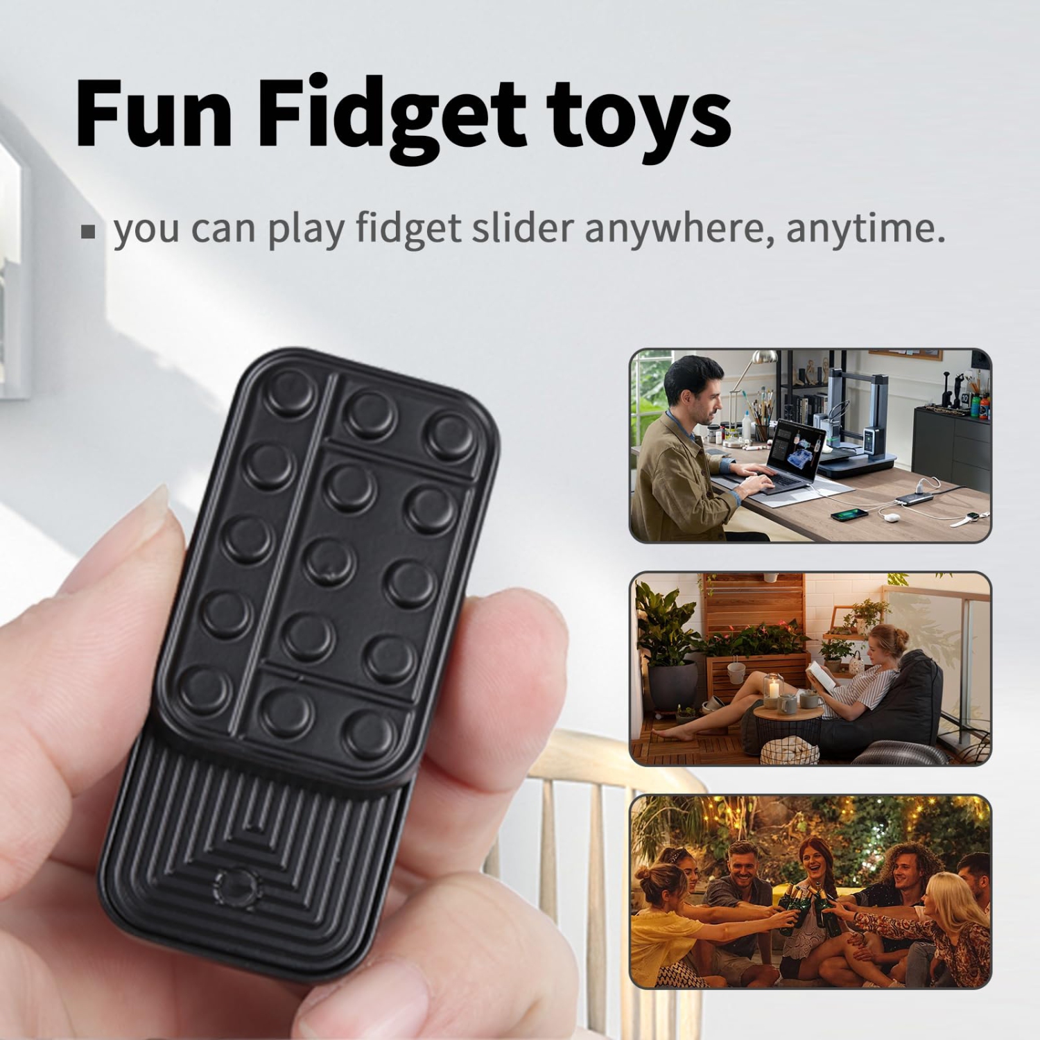 Adult Metal Fidget Toys, Portable Mini Fingertip Decompression Toys, Suitable for Home and Office
