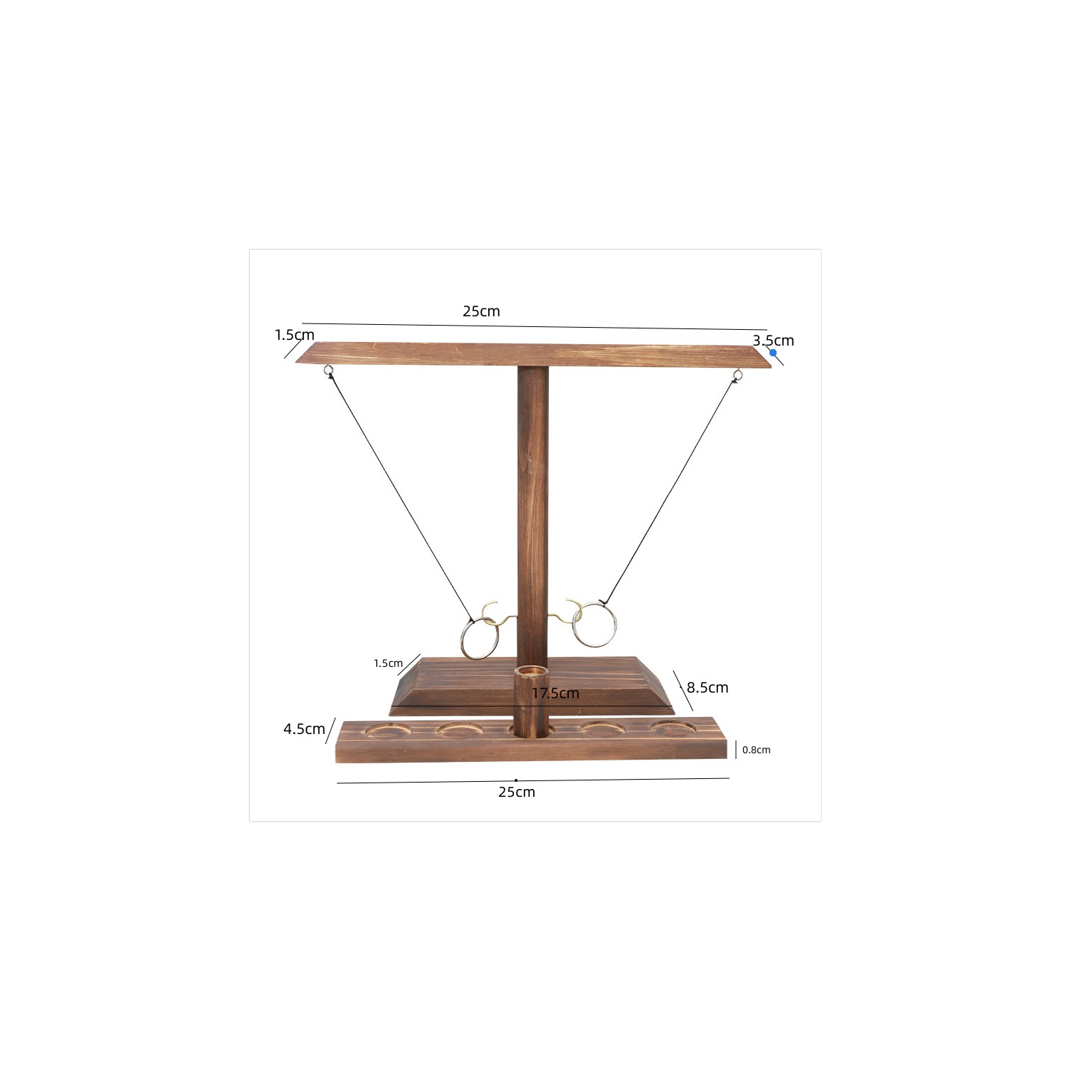 Ring Toss Games , Yard Games, Outdoor and Indoor Games, Wooden Hook and Ring Game for Bars, Home, Party