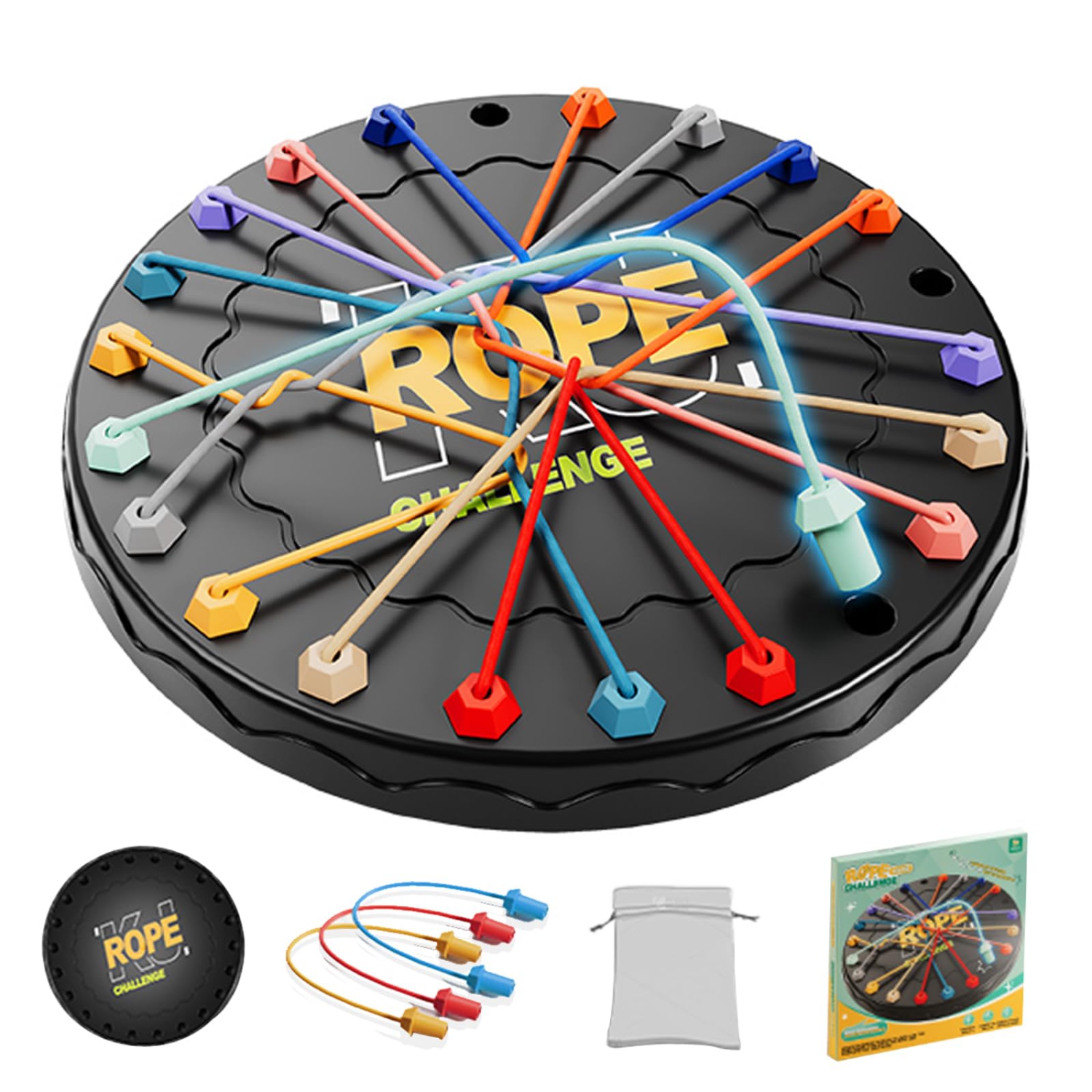 Unravel the Rope Toys, Fun Family Game with Multiple Difficulty Levels, Stress Relief Toy, Good for Parties and Travel