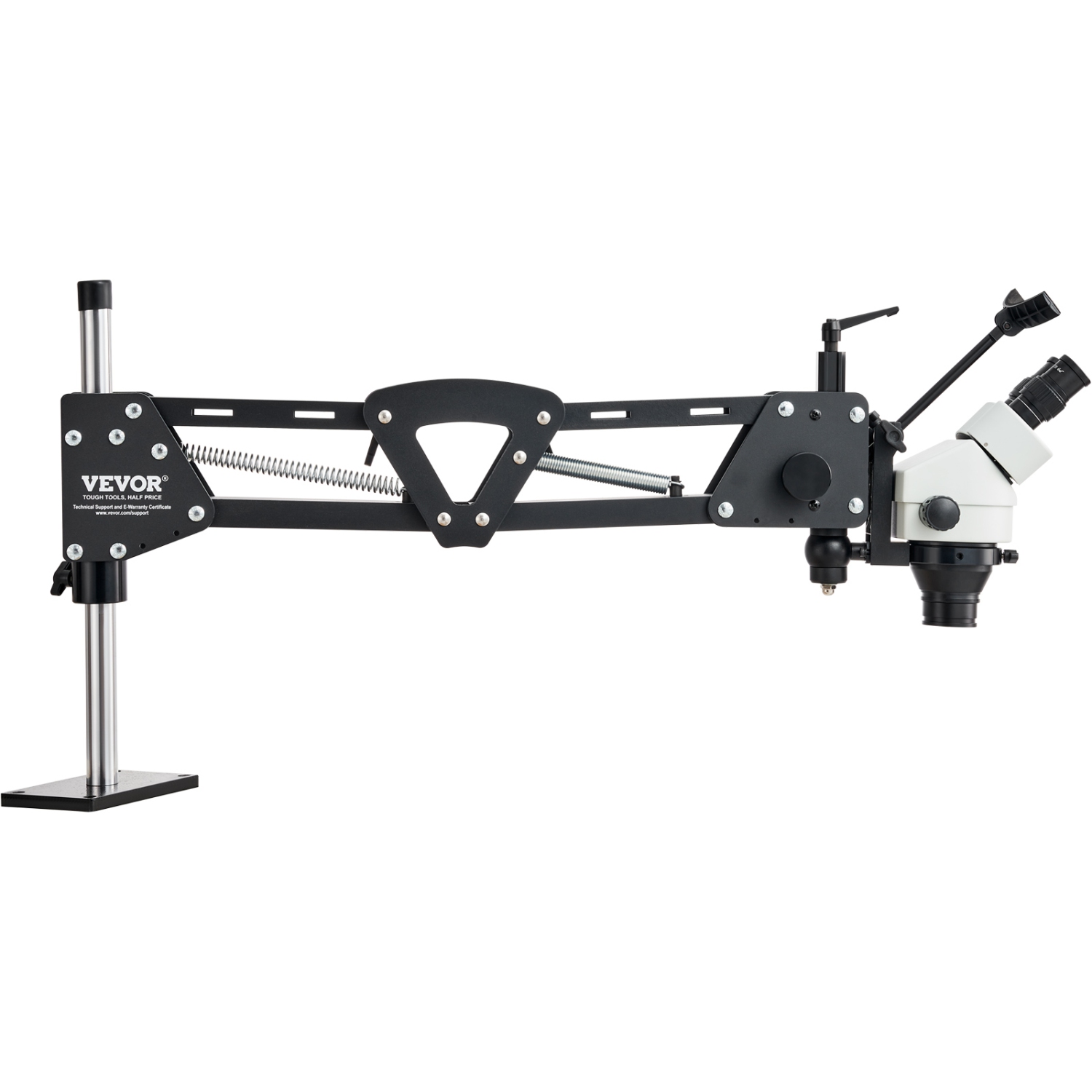 Microscope multidirectionnel VEVOR 7X-45X avec support à ressort, microscope à bijoux grossissant, support à micro-bijoux avec anneau USB LED