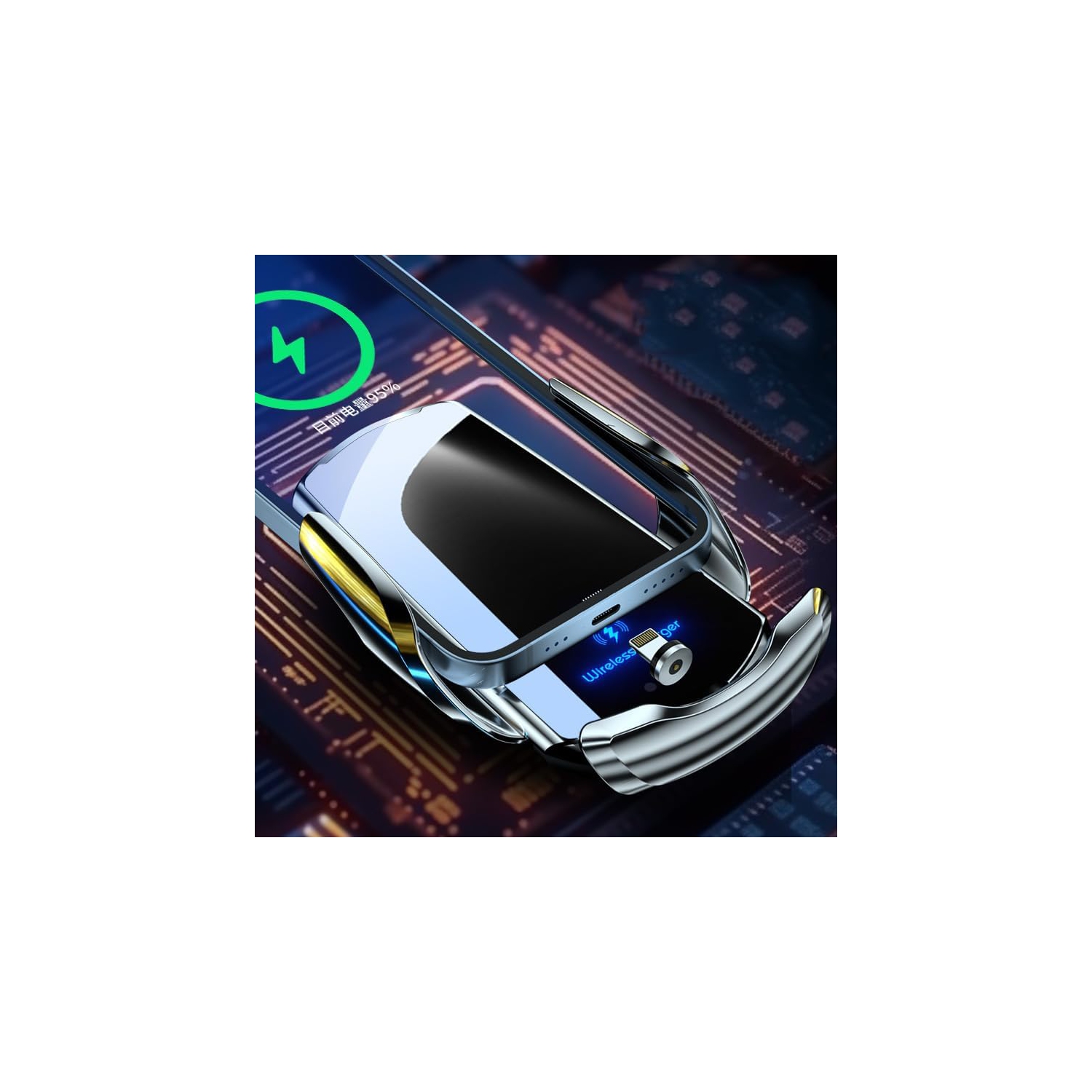 15&nbsp;W – Support de téléphone de voiture à chargement rapide, adsorption puissante de l'aspirateur, rotation à 360°, convient à tous les