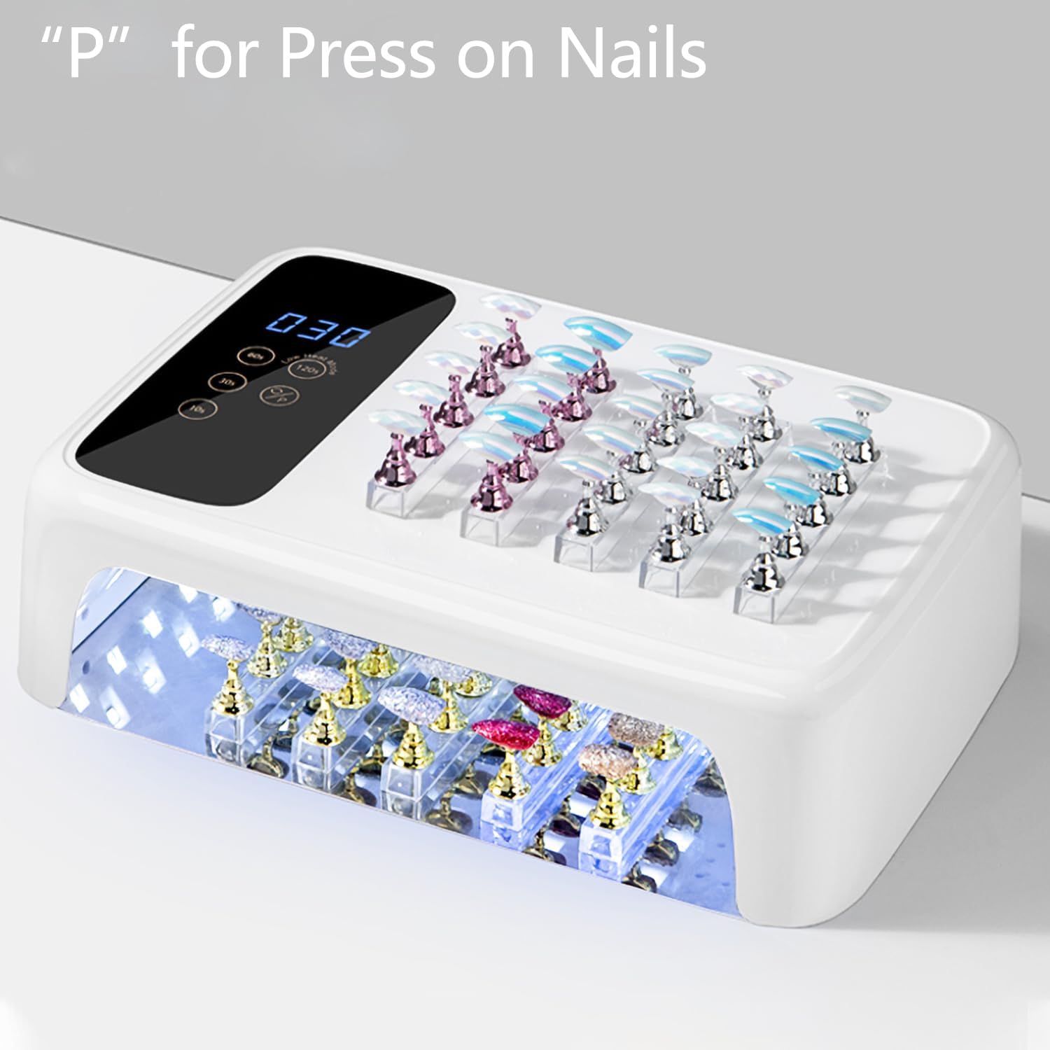 UV LED gel nail lamp wired large UV nail lamp, high-power quick-drying phototherapy lamp, large space nail art baking lamp for both hands