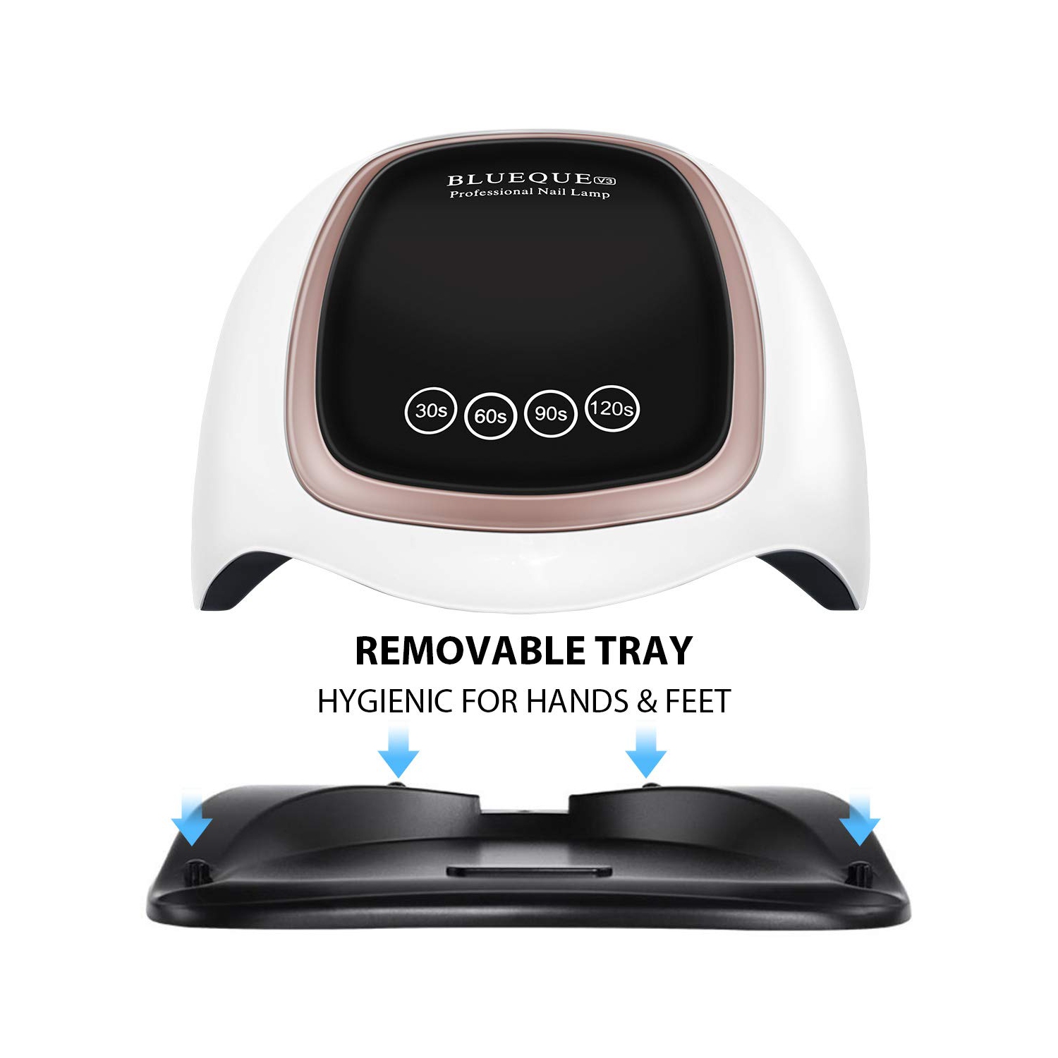 168&nbsp;W – Lampe à ongles UV LED, séchoir à ongles Wekin, 4 minuteries, lampe à ongles professionnelle en gel UV, lampe à ongles en gel, machine à