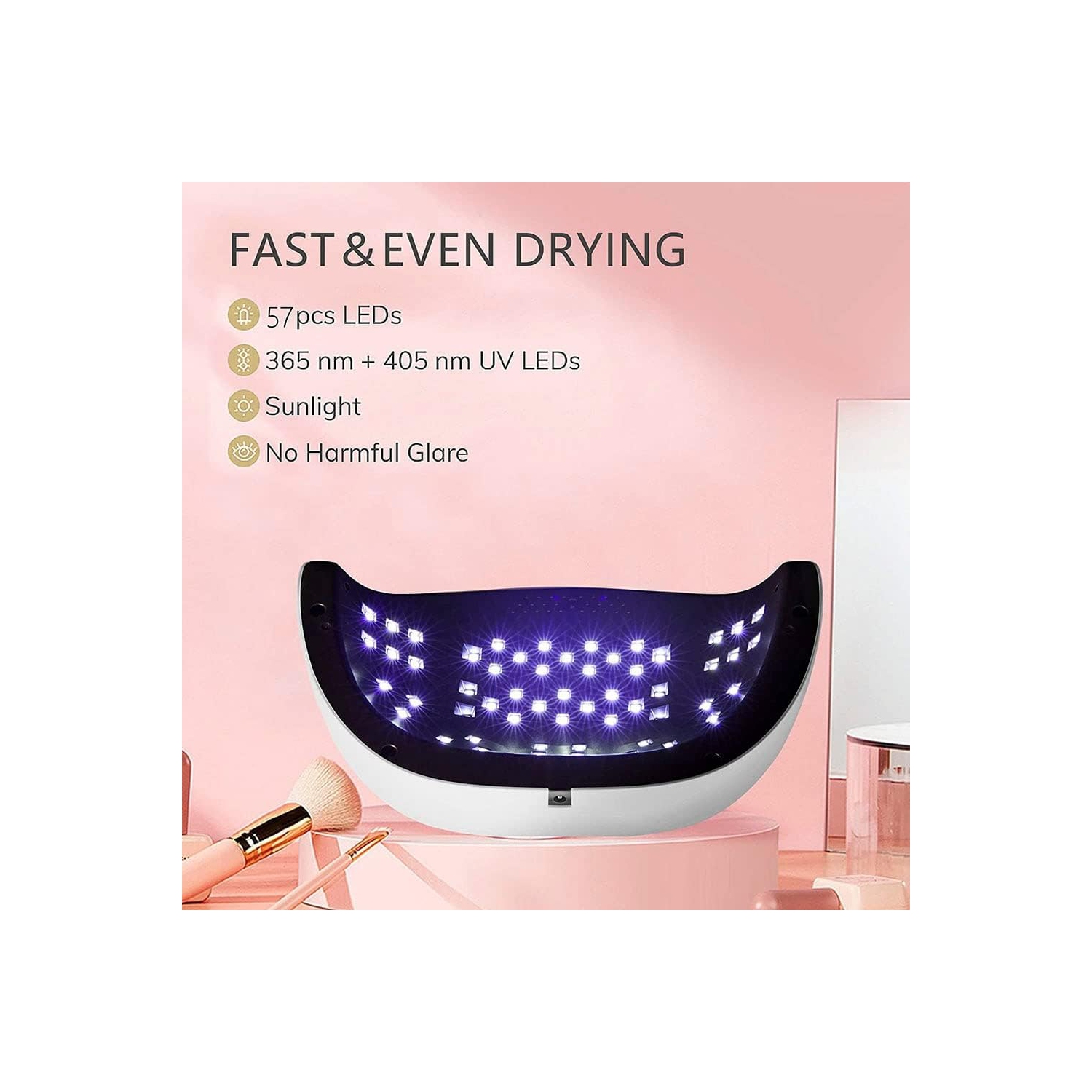 Vernis à ongles Nail Art Phototherapy Machine 120w Lampe à ongles UV LED portative pour vernis à ongles Gel de Curing Manucure professionnelle