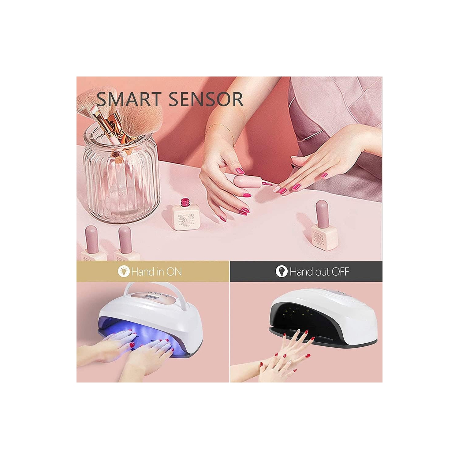 Vernis à ongles Nail Art Phototherapy Machine 120w Lampe à ongles UV LED portative pour vernis à ongles Gel de Curing Manucure professionnelle