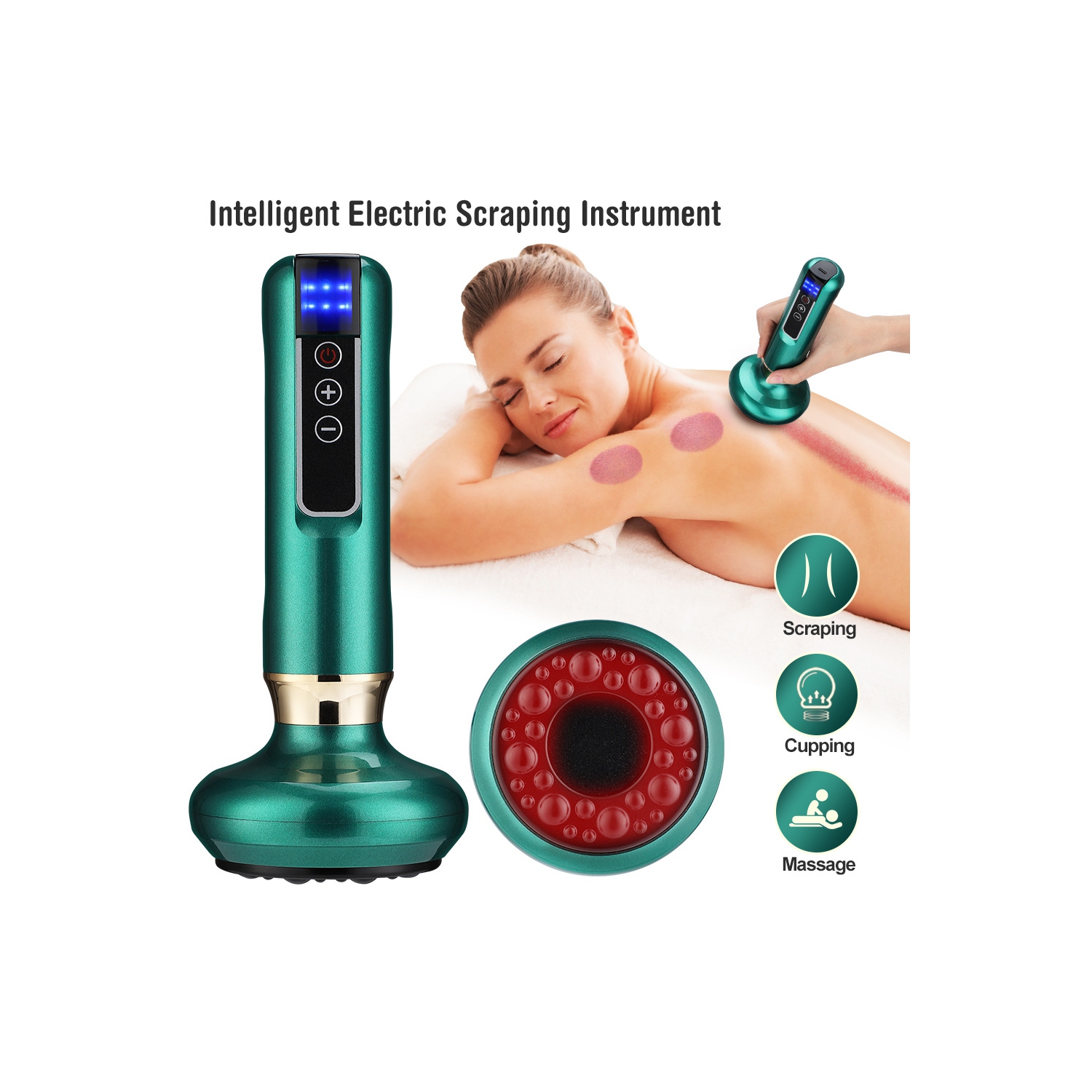 Electric Cupping Device Heating Physiotherapy Scraping Device Home Massager Dredging Meridians Gua Sha Device