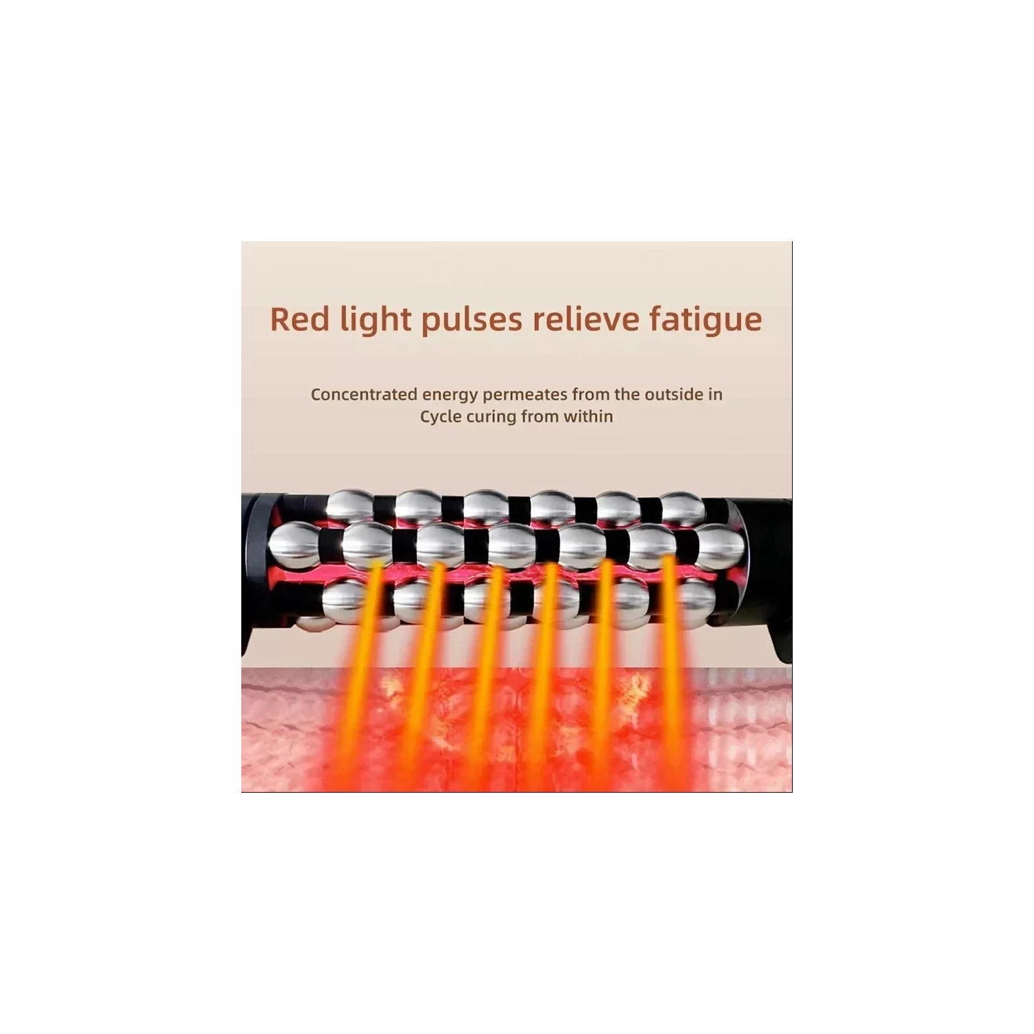 Red Light Heated Massage Device Rotating Roller Body Meridian Electric Massager Infrared Heating Therapy Roller Massager