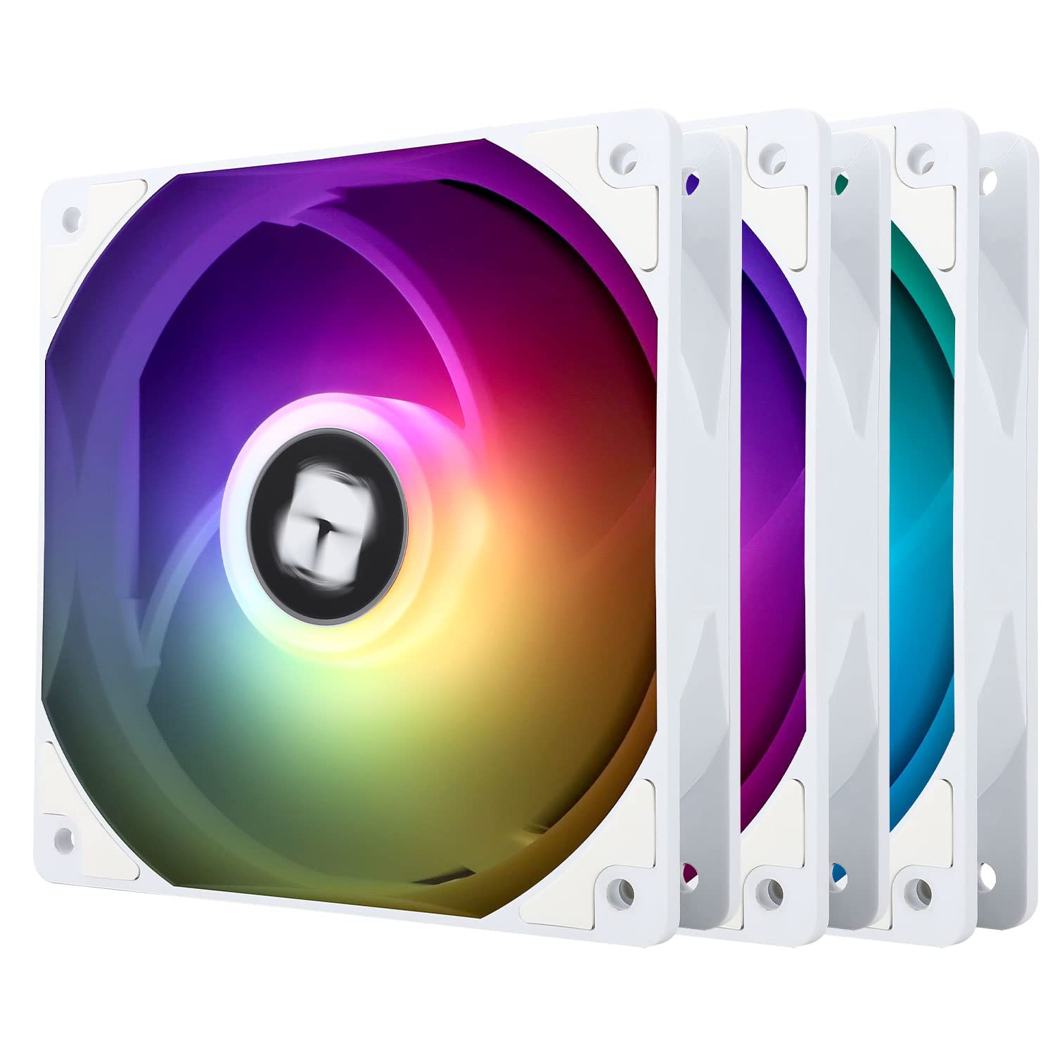 3 ventilateurs de boîtier ARGB PWM 120&nbsp;mm TL-C12CW-S X3 de Thermalright avec roulement S-FDB - Blanc