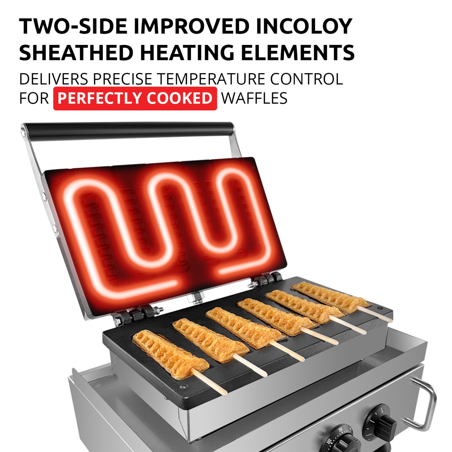 AP-503 Waffle Stick Maker | Christmas Tree Shape Waffle | Electric Waffle Maker | 6 waffles | 110V