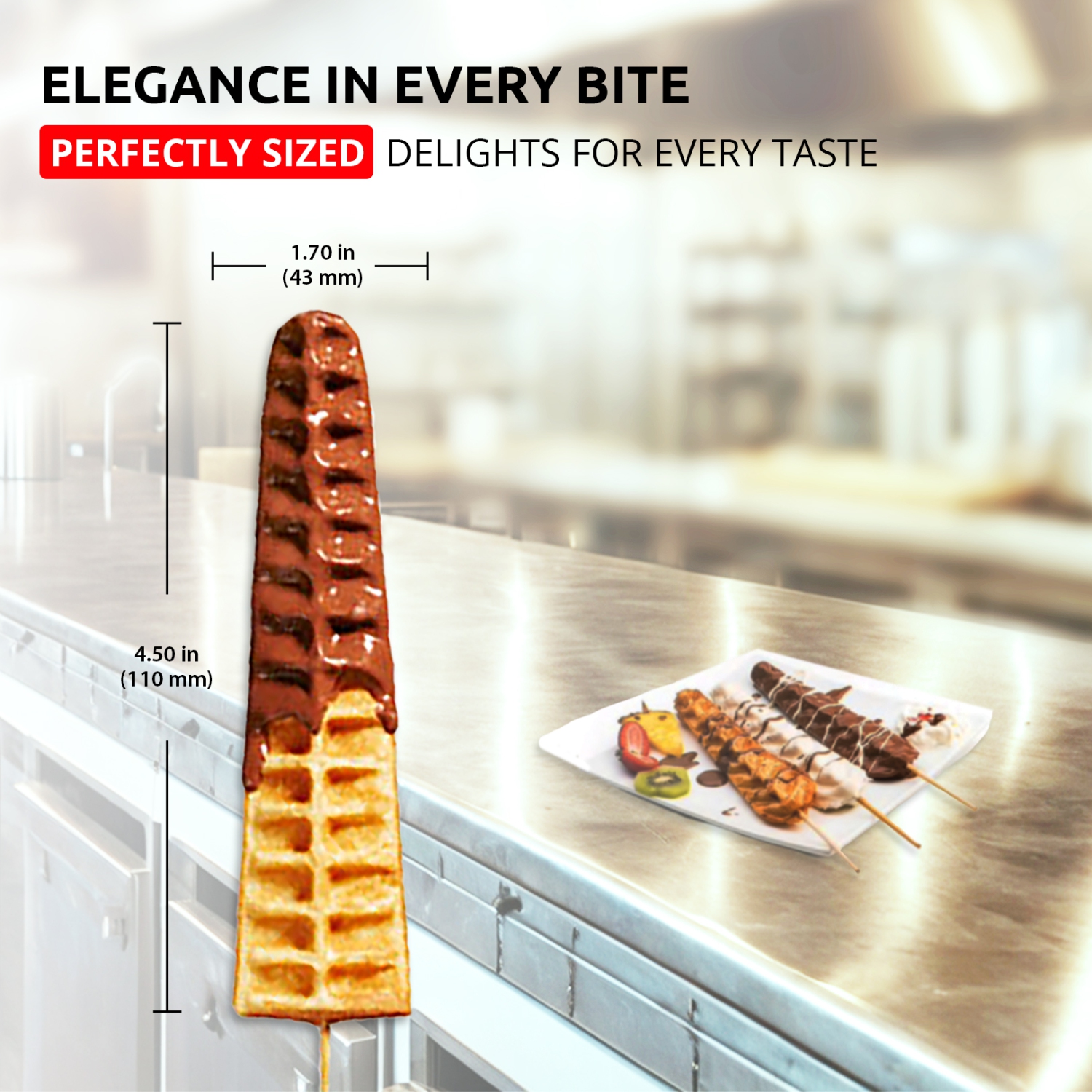 AP-503 Waffle Stick Maker | Christmas Tree Shape Waffle | Electric Waffle Maker | 6 waffles | 110V