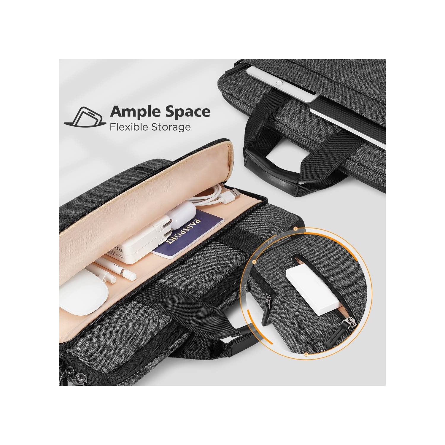 Laptop Bag Case 15.6 Inch Shoulder Sleeve Briefcase For 16" MacBook Pro M1 M2 MAX/Dell XPS 15/HP Envy x360