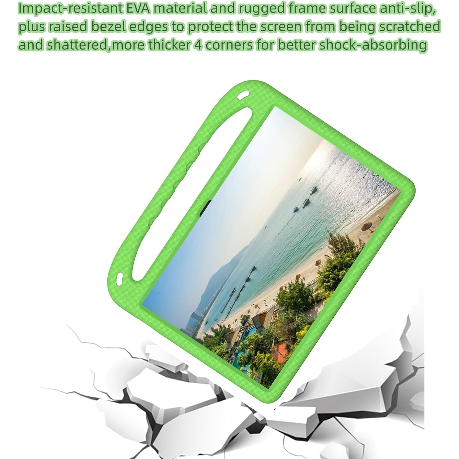 Kids Tablet Case with Built in Handle and Kickstand Pen Holder Lightweight Shockproof Cover Compatible