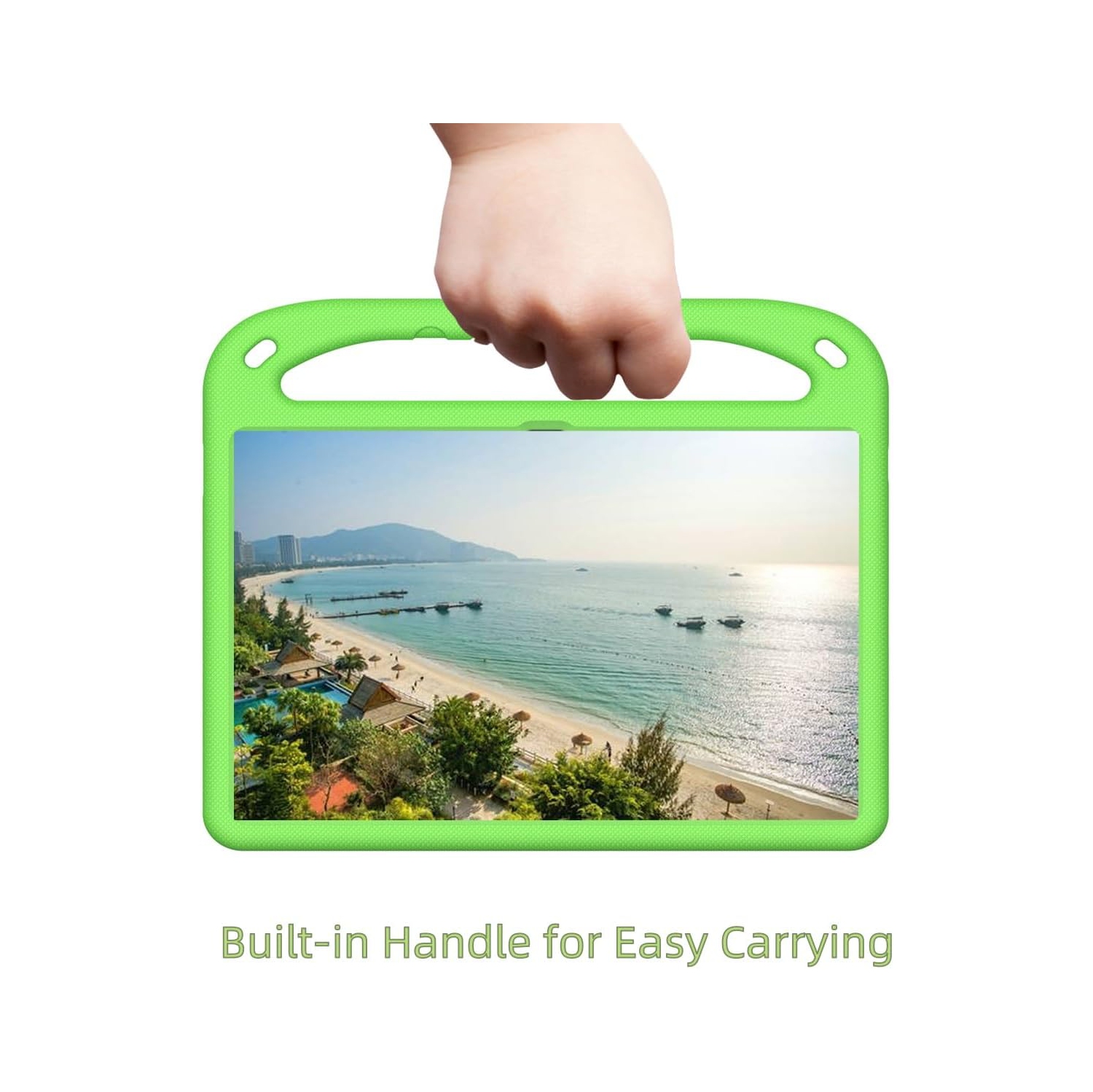 Kids Tablet Case with Built in Handle and Kickstand Pen Holder Lightweight Shockproof Cover Compatible