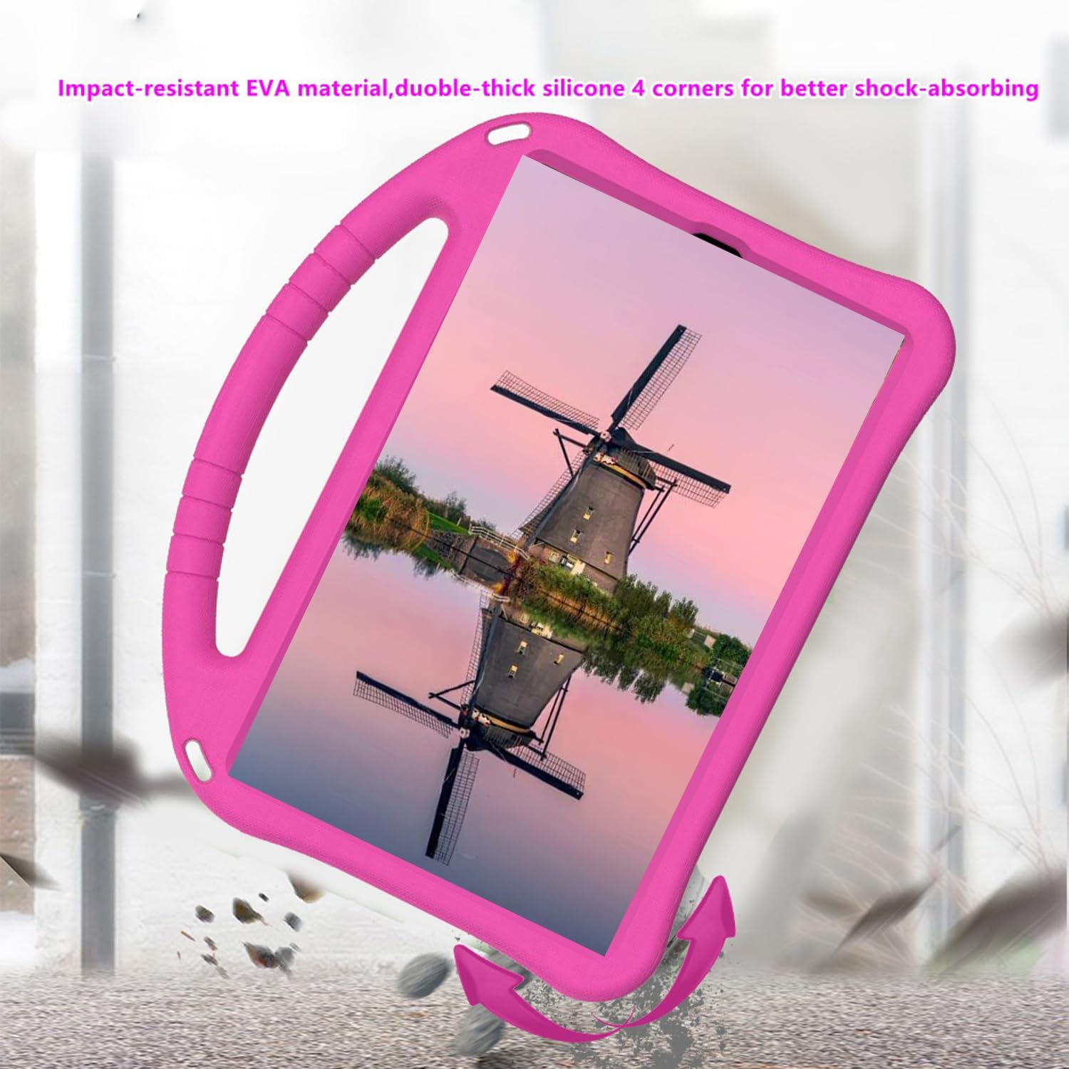 Étui pour enfants compatible avec Samsung S9 FE+/S7 FE 12.4&nbsp;po, étui antichoc avec support léger