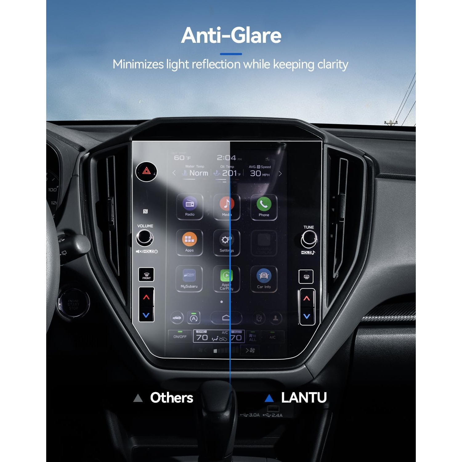 WRX Screen Protector for 11.6''2024 Subaru Crosstrek&2022-2023 WRX STARLINK&2024 Impreza Center Control