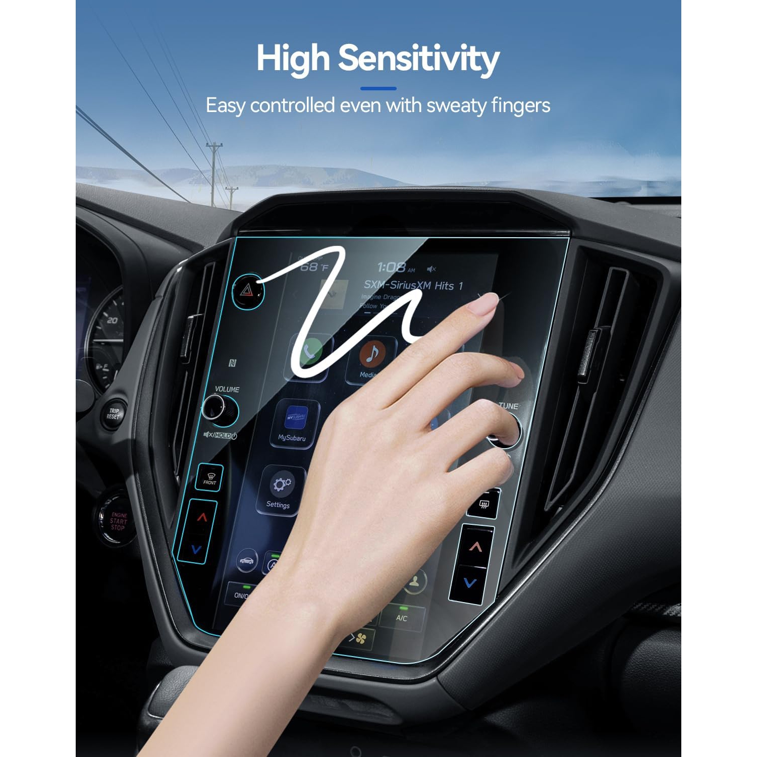 WRX Screen Protector for 11.6''2024 Subaru Crosstrek&2022-2023 WRX STARLINK&2024 Impreza Center Control