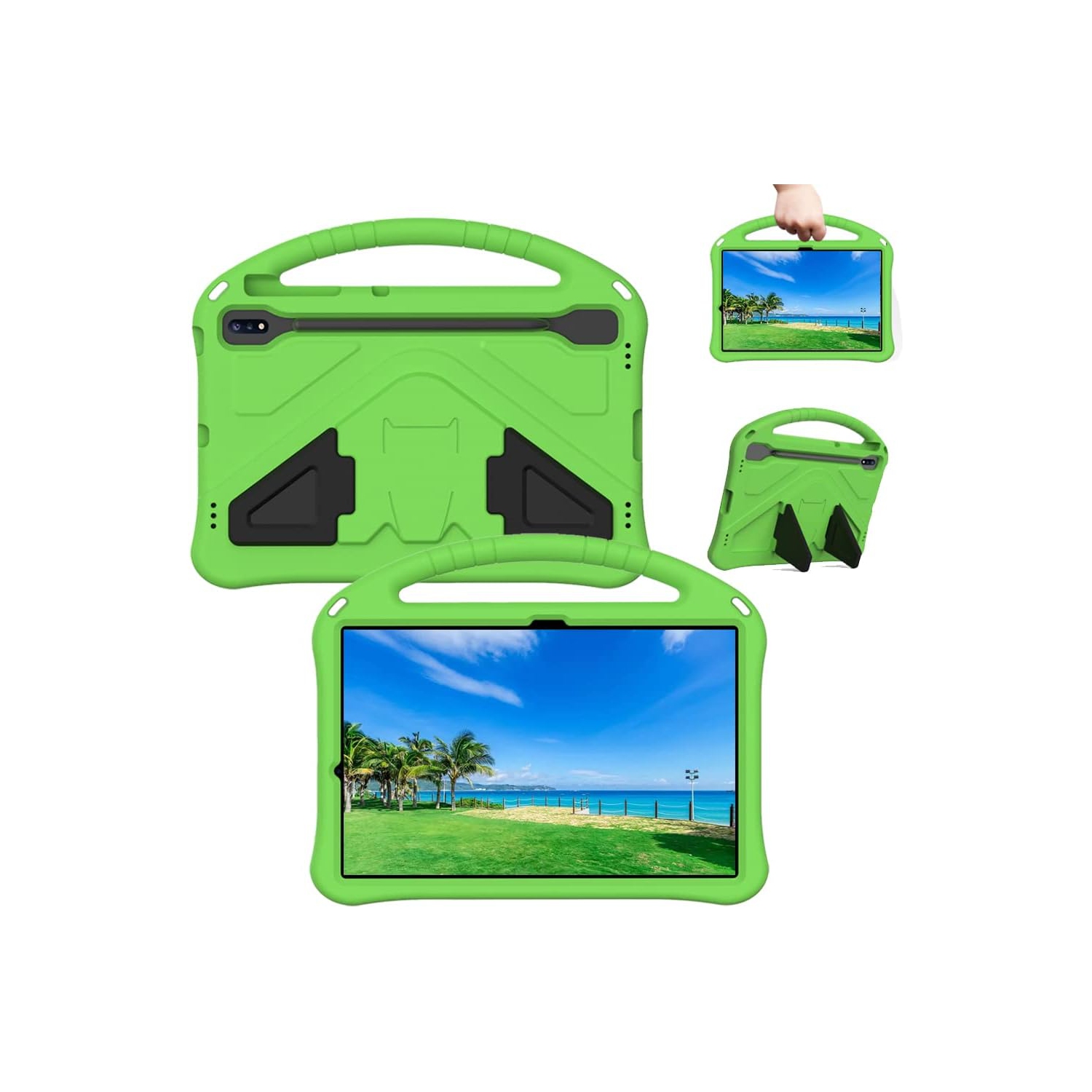 Étui pour enfants compatible avec Samsung S9 FE+/S7 FE 12.4&nbsp;po, étui antichoc avec support léger