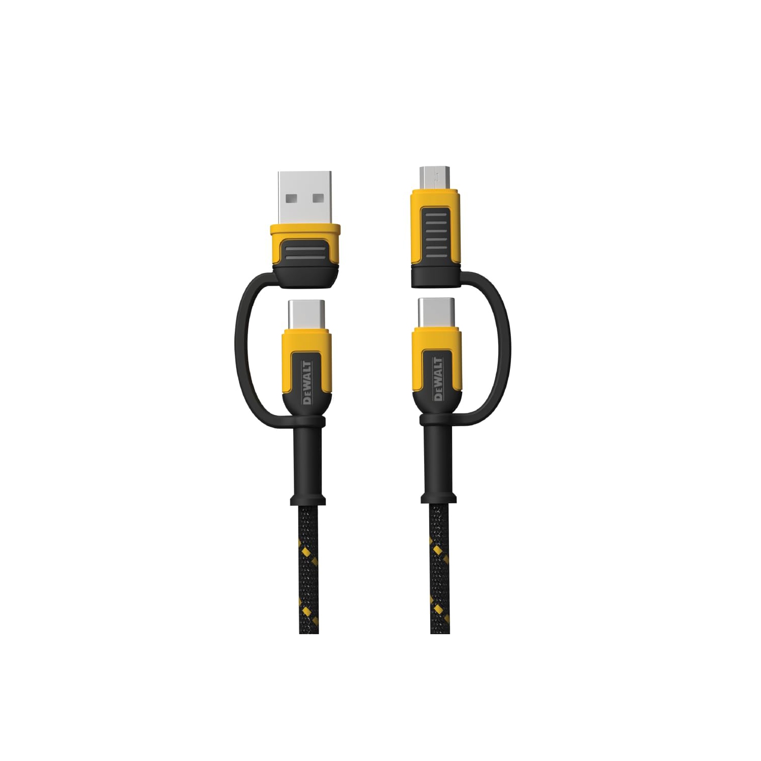 4-in-1 Cable, Type C/Micro USB/USB Cable for iPhone 15, iPad Charger Cable USB C, Huawei, HTC, LG, Samsung