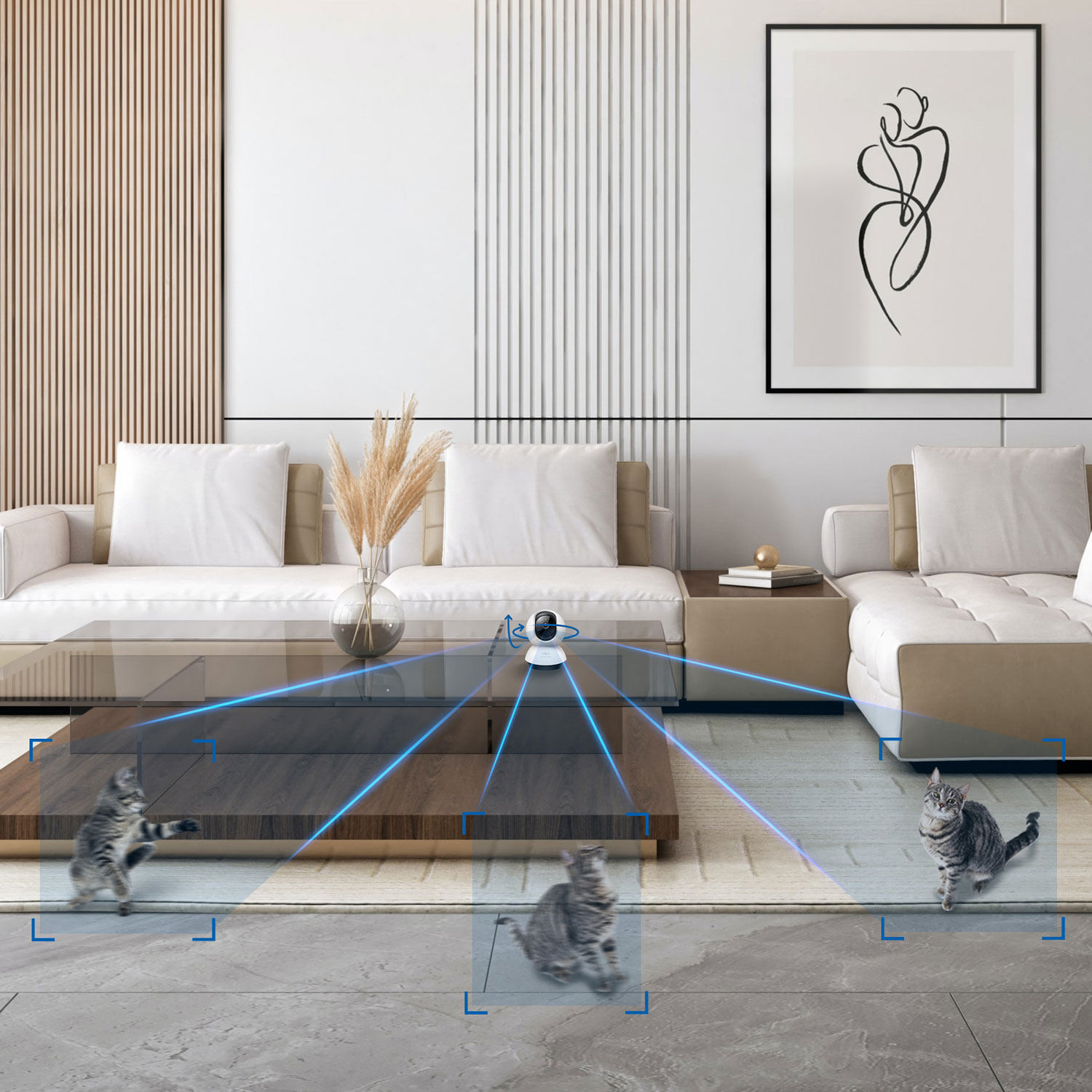 Caméra de surveillance d'intérieur semi-sans fil QHD 2K Tapo C220P2 AI de TP-Link - Paquet de 2 - Blanc - Exclusivité Best Buy