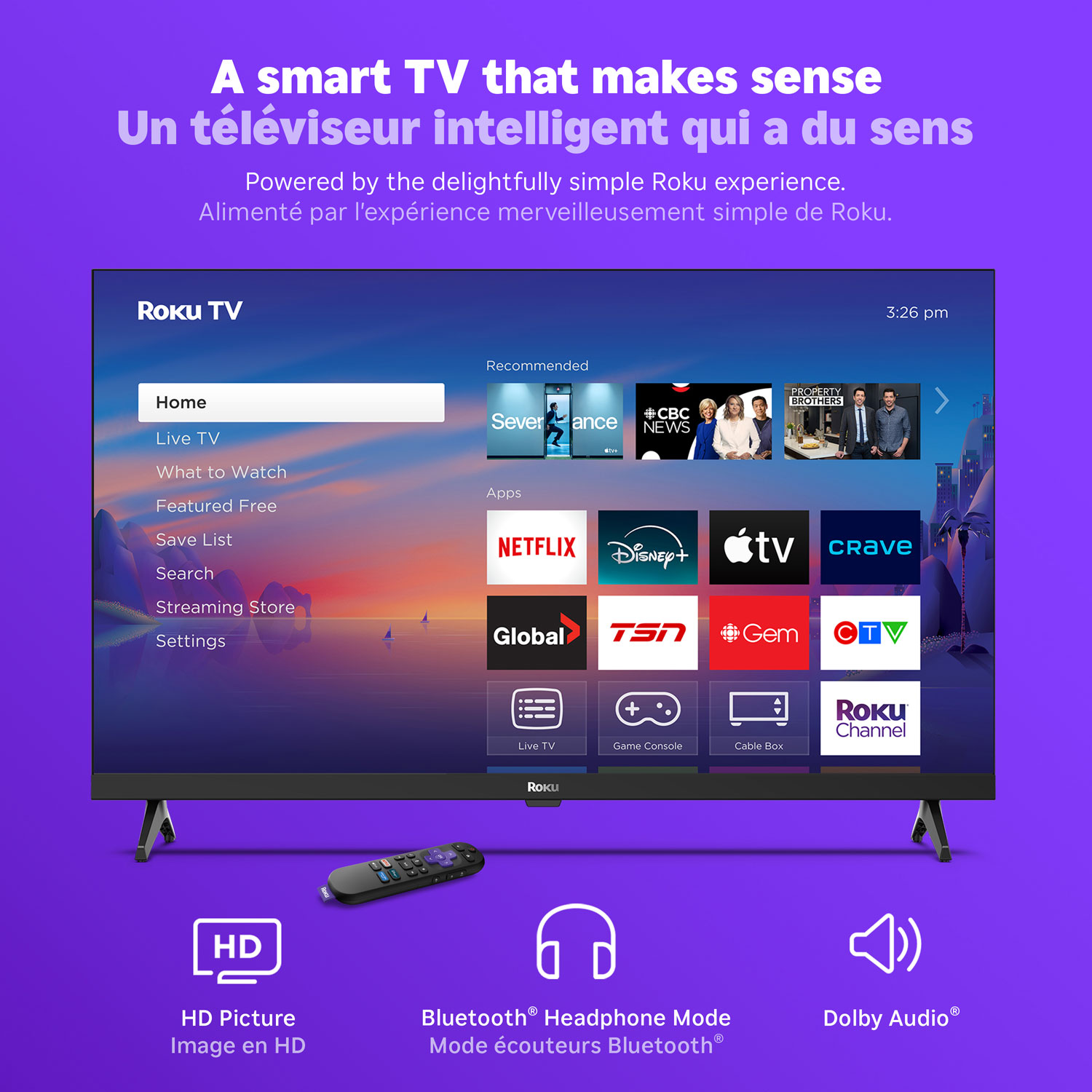 Téléviseur intelligent Roku DEL HD 720p Série Select de 32 po de Roku - 2025 - Exclusivité Best Buy