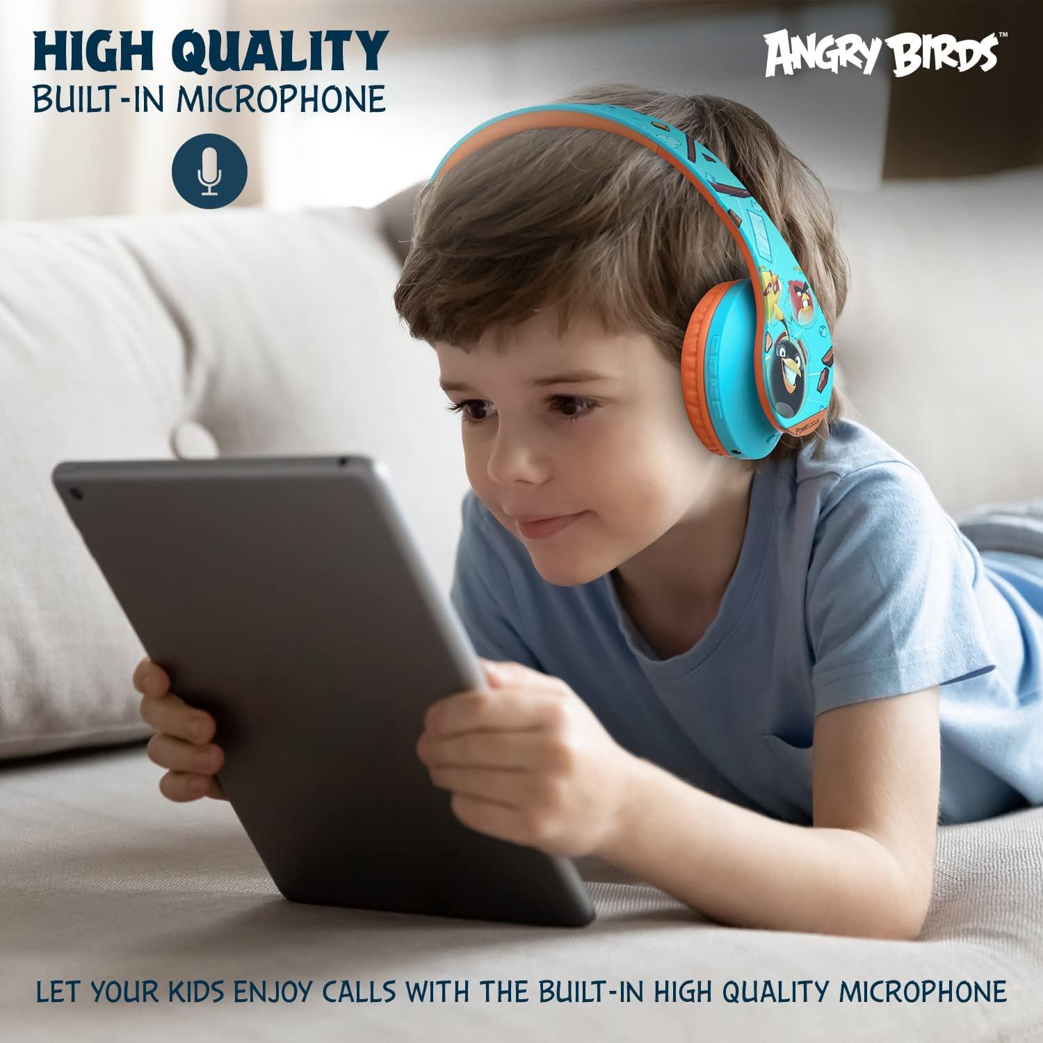 Kids Headphones Angry Birds Edition, Wireless Kids Headphones, 85dB Volume Limited, Foldable Bluetooth