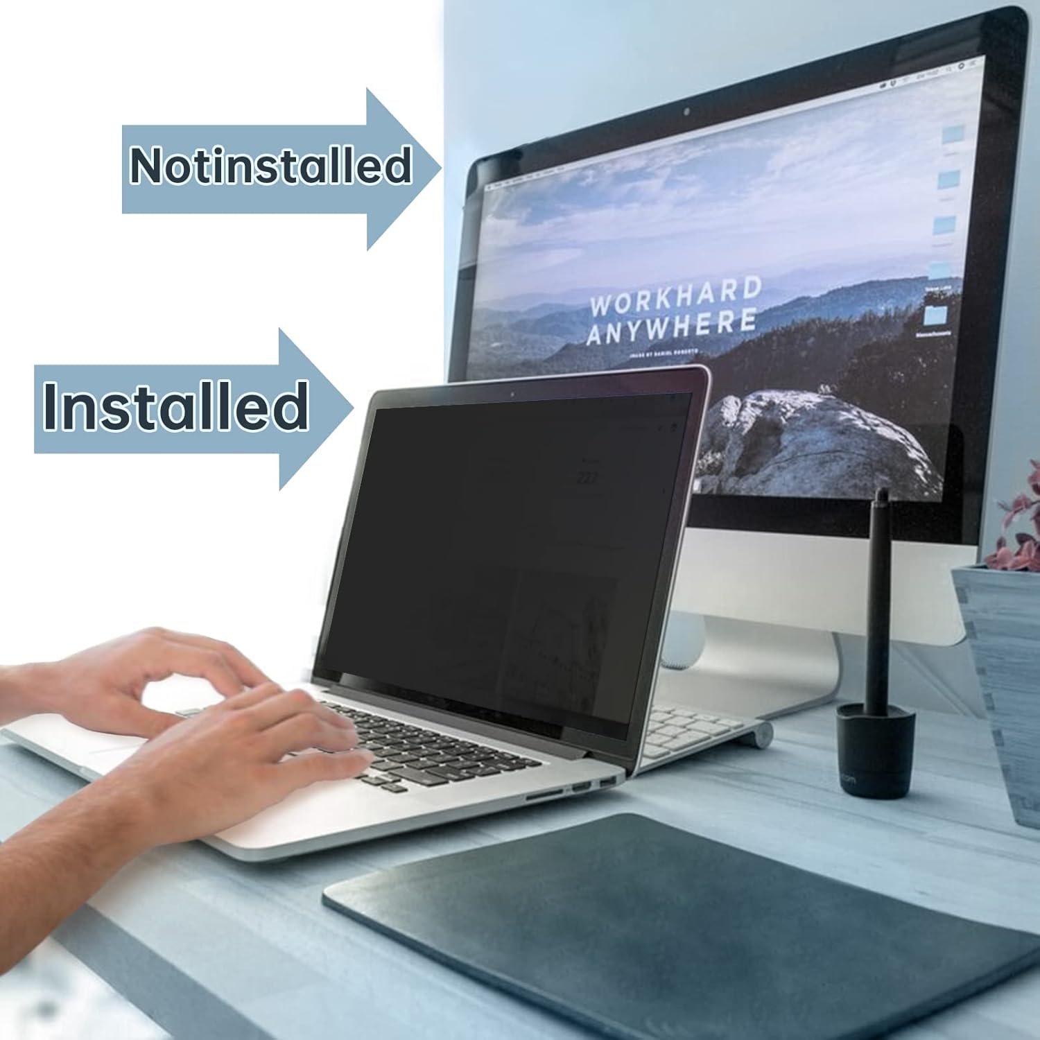 Écran de confidentialité pour portable de 14&nbsp;po pour HP/Dell/Lenovo/ThinkPad/Samsung/Asus/Sony, portable Aspect amovible de 16:10&nbsp;po