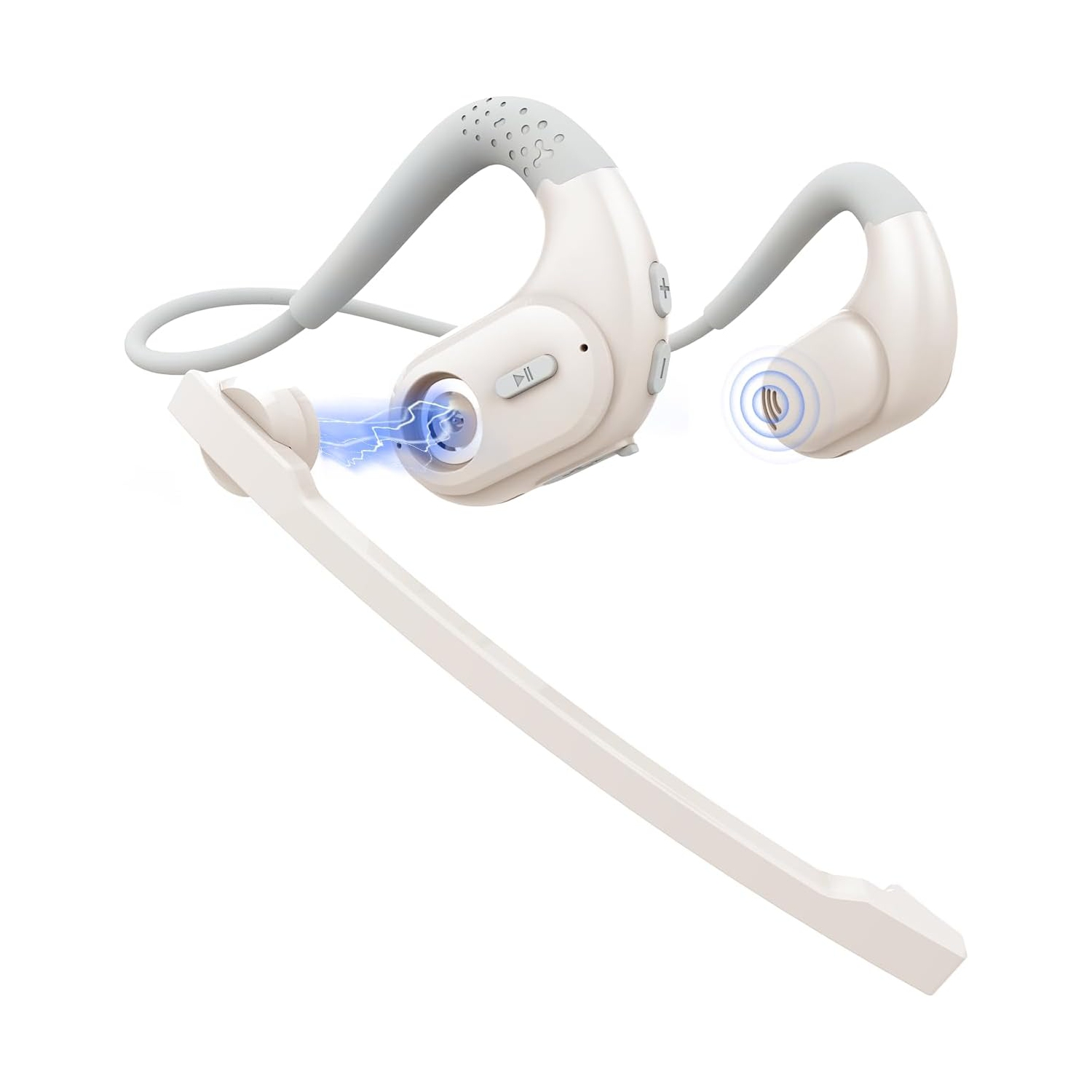 Casque Bluetooth avec microphone amovible, casque sans fil avec suppression du bruit DSP pour téléphones Portable