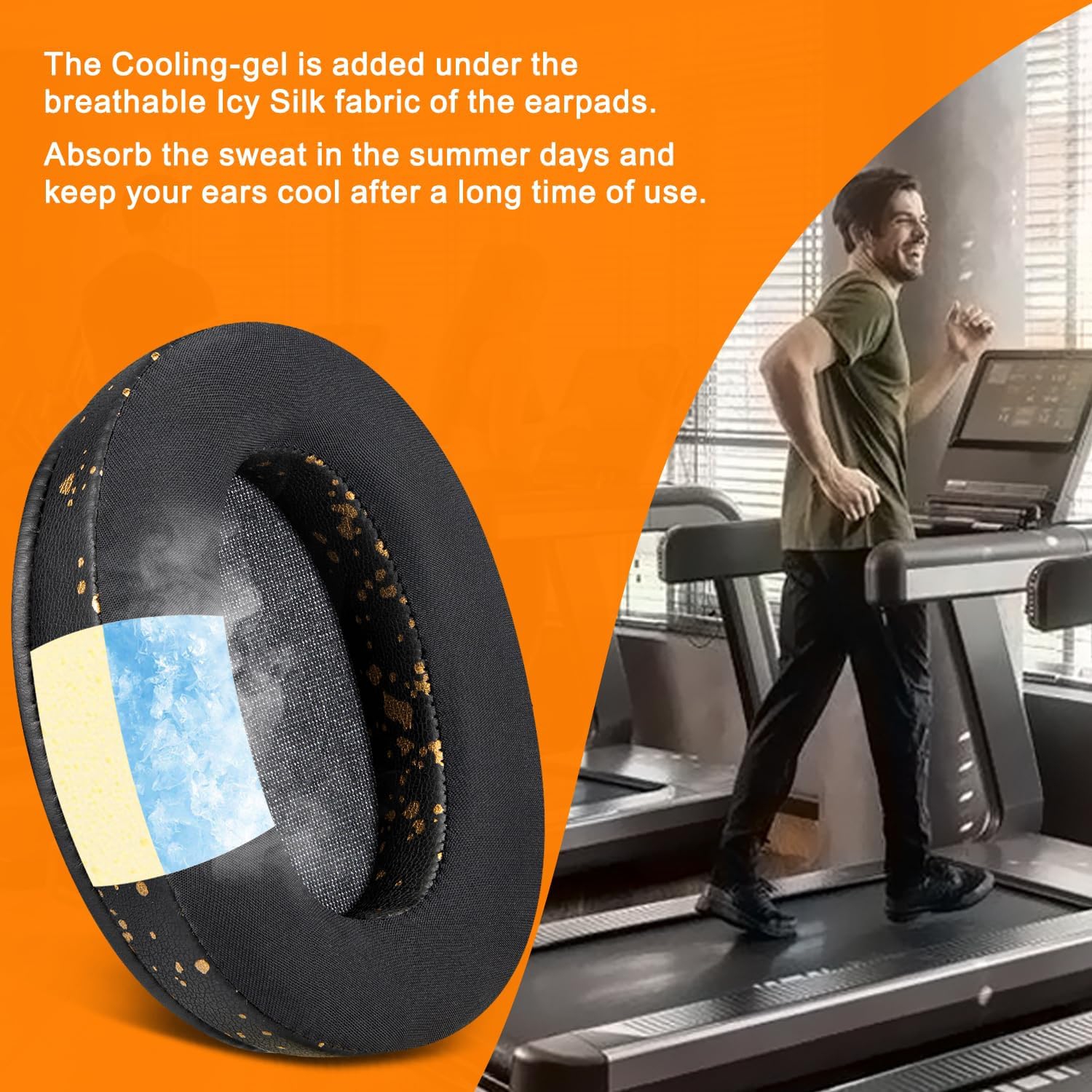 Cooling Gel Earpads Cushions Replacement for Sony WH-XB910 XB910N Extra Bass Noise Cancelling Headphones,