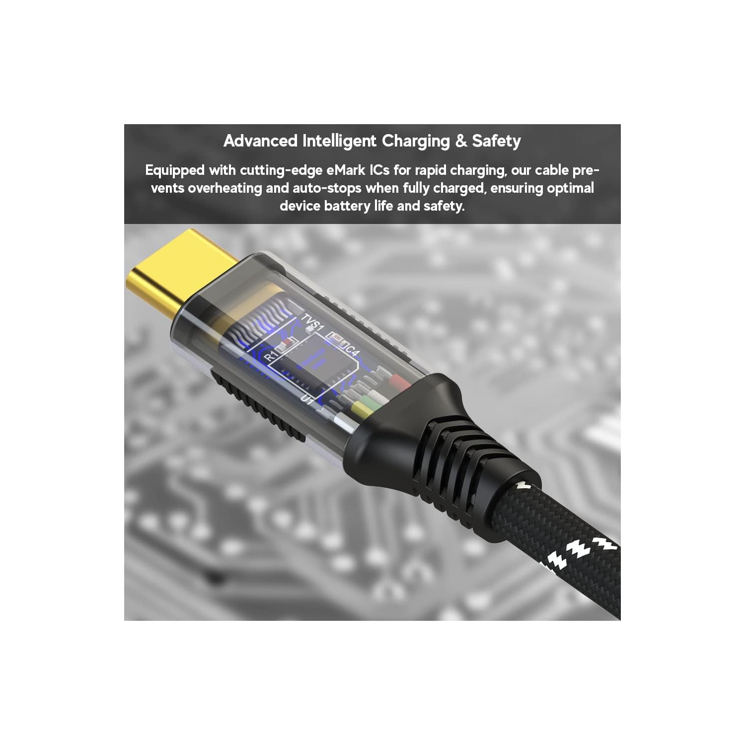 - USB 4,0 240&nbsp;W 40&nbsp;Gb/s type C Thunderbolt 4 Câble [1.2&nbsp;pi angle droit] 8K à 60hz Chargement vidéo ultrarapide des données