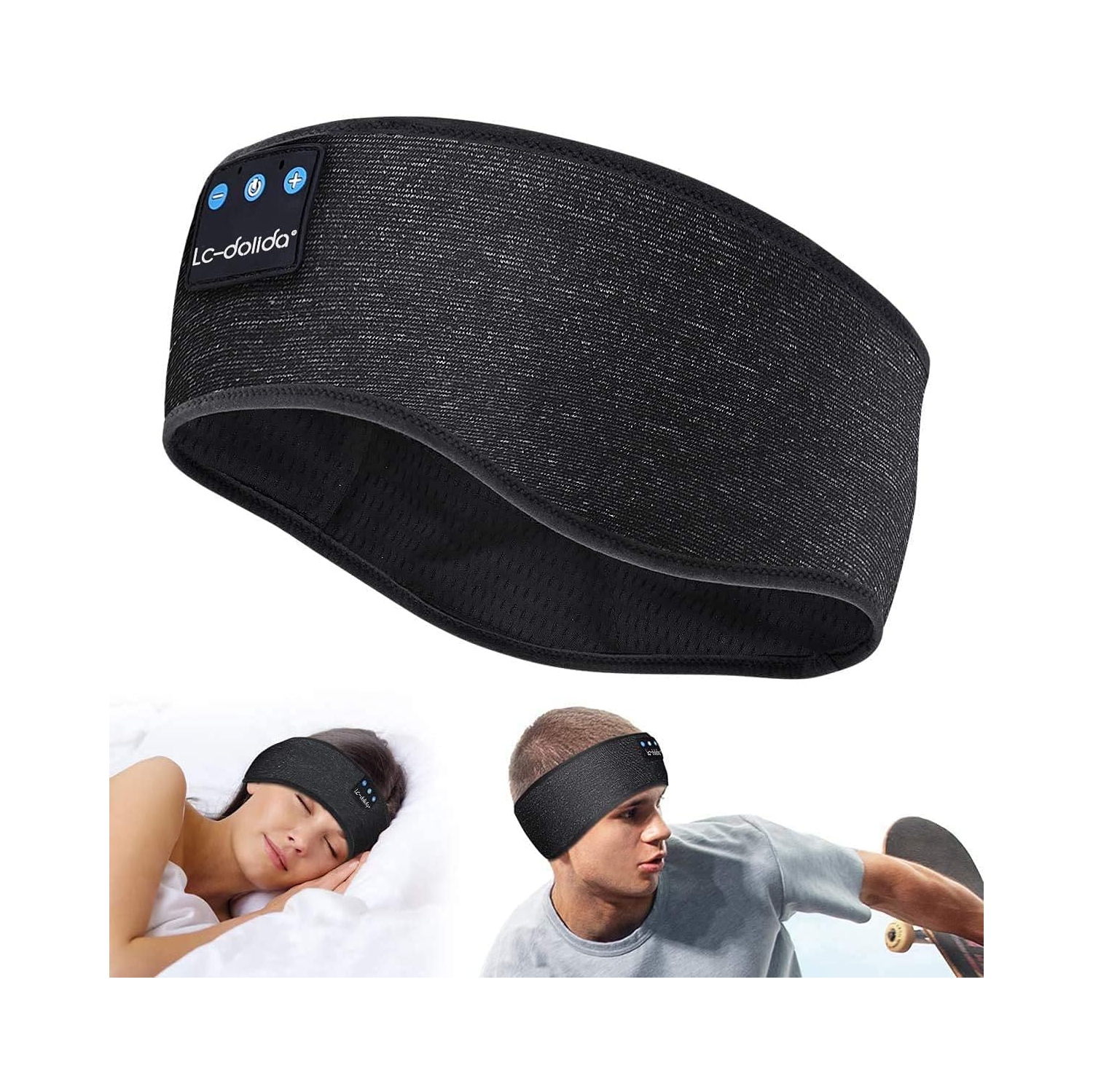 Sleep Headphones, Bluetooth Sports Headband Wireless Music Sleeping Headphones Sleep Eye Mask Earbuds for Side Sleepers
