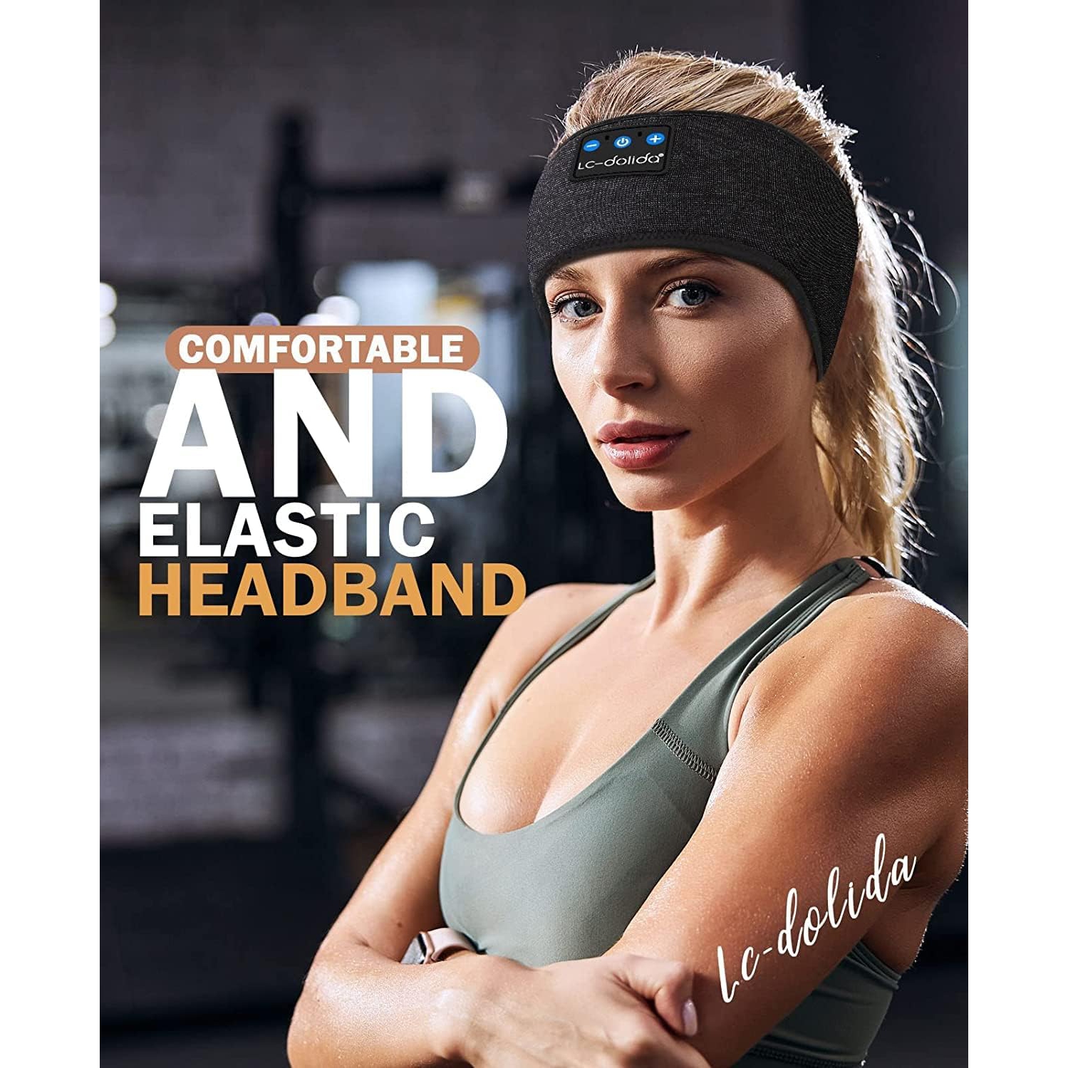 Sleep Headphones, Bluetooth Sports Headband Wireless Music Sleeping Headphones Sleep Eye Mask Earbuds for Side Sleepers