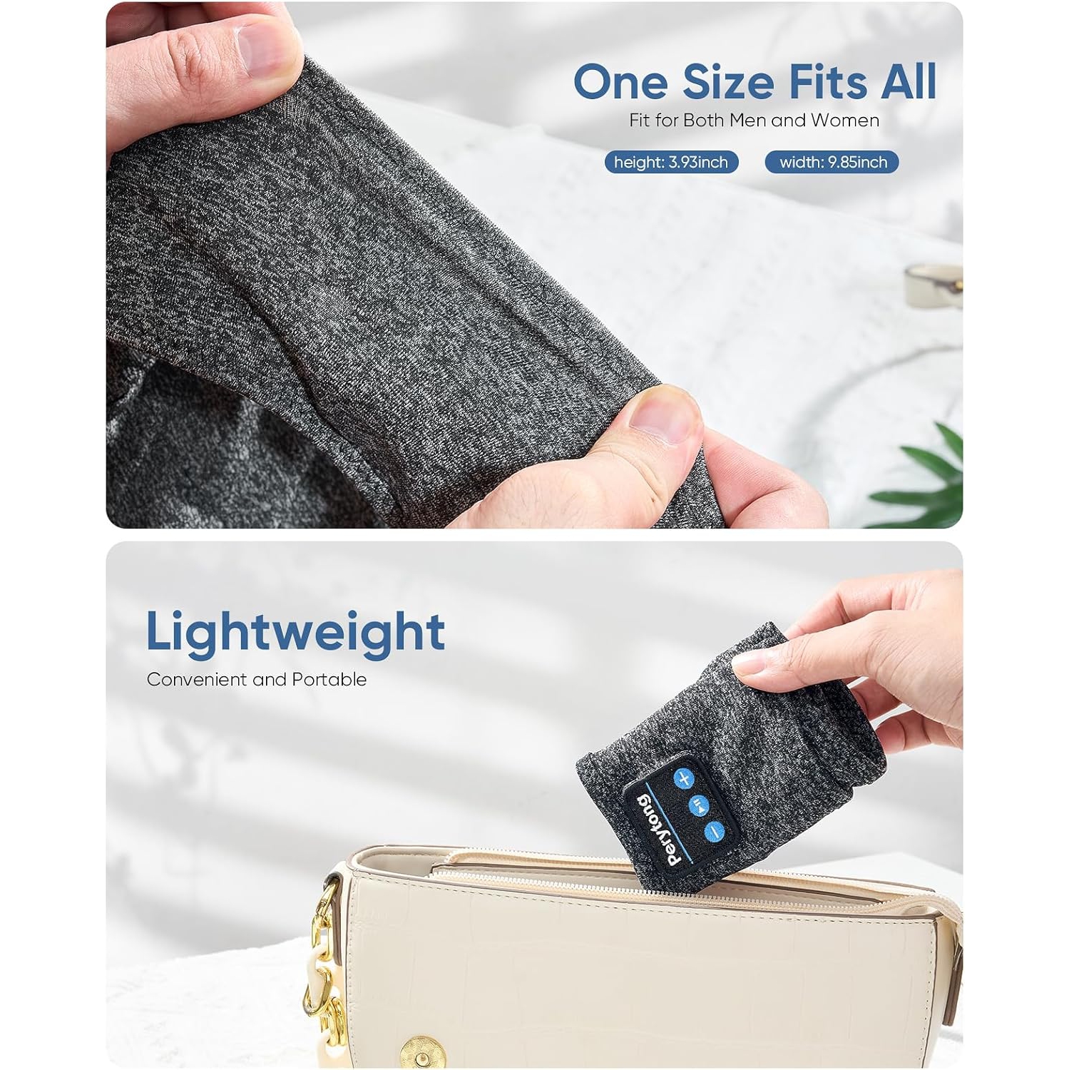 Casque d'écoute Sleep Headphones Bluetooth, écouteurs sport sans fil Écouteurs bouton Music Sleeping avec haut-parleur stéréo HD