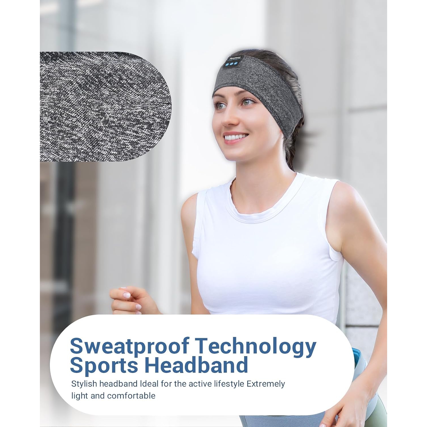 Casque d'écoute Sleep Headphones Bluetooth, écouteurs sport sans fil Écouteurs bouton Music Sleeping avec haut-parleur stéréo HD