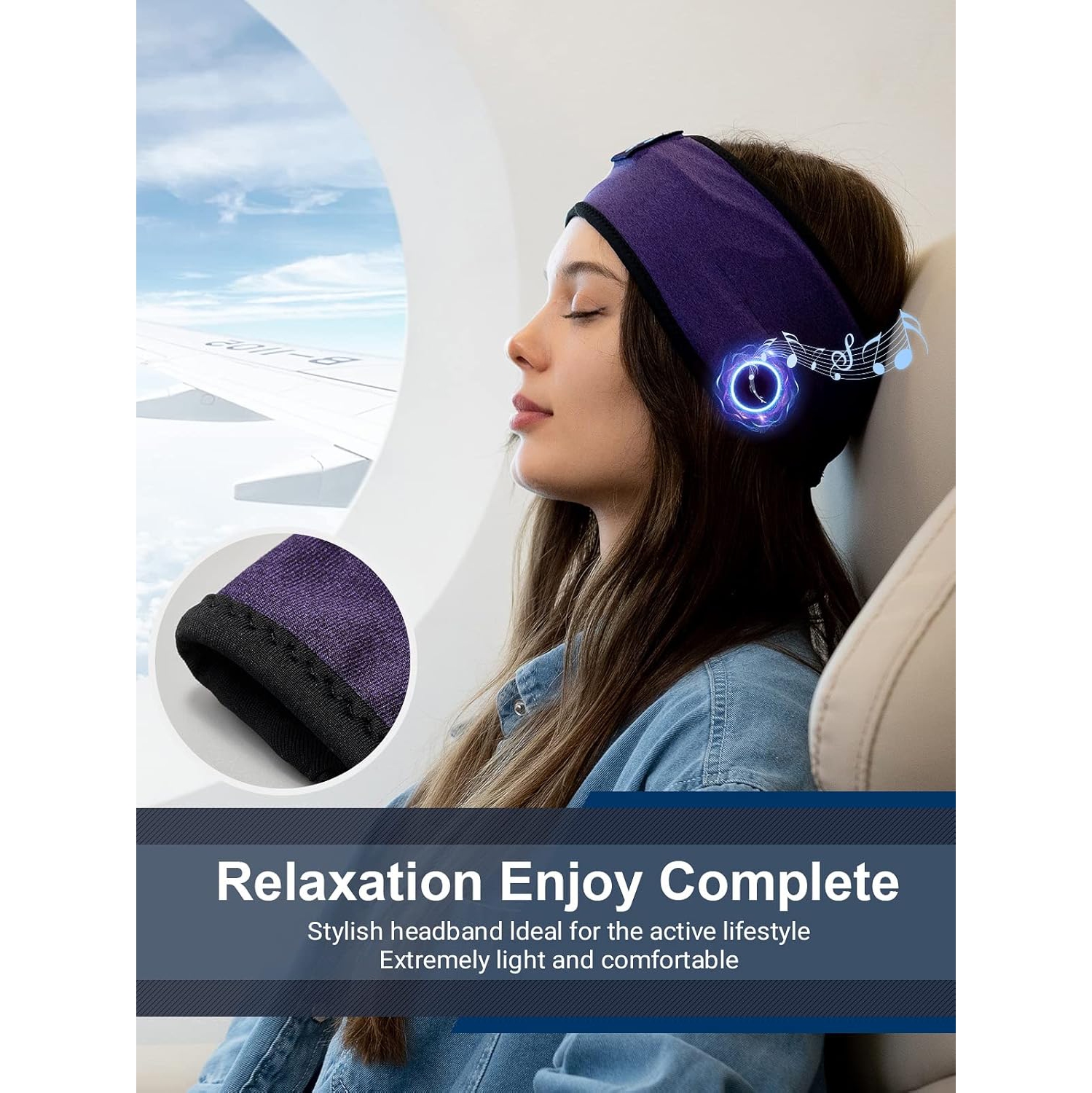 Sleep Headphones Bluetooth Headband-Sleeping Mask Wireless Earphones with HD Stereo Speaker Cool Tech Gadgets