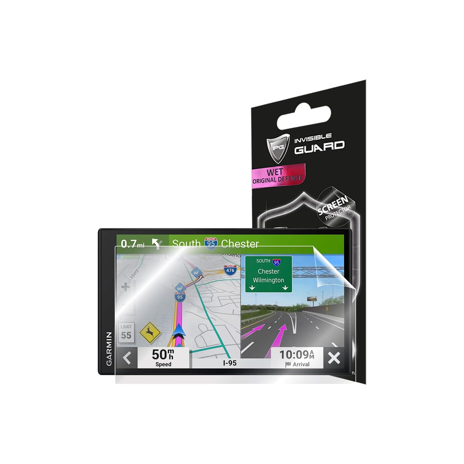 Pour le DriveSmart 86 de Garmin, protecteur d'écran pour navigateur GPS de voiture de 8&nbsp;po Protecteur d'écran invisibleSHIELD Ultra HD Film