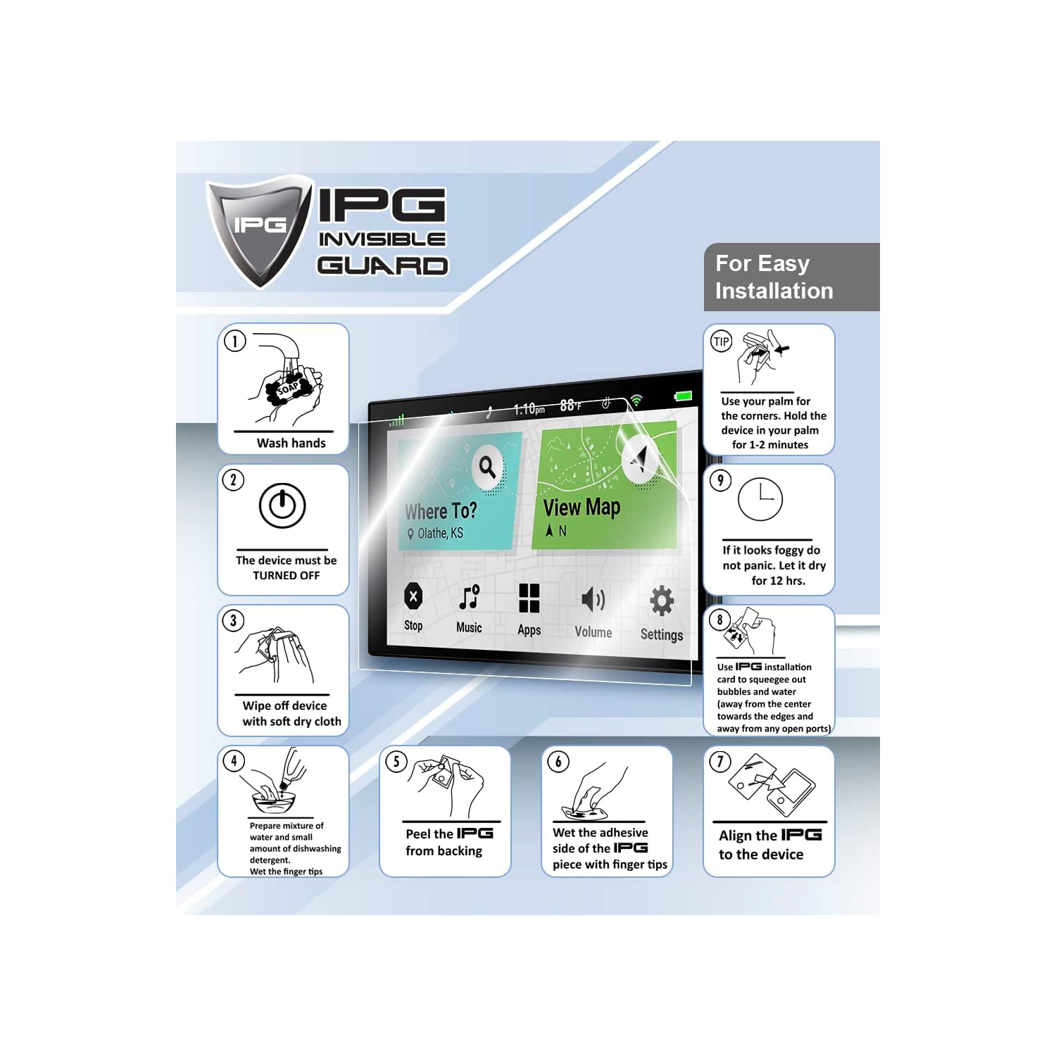 Pour le DriveSmart 86 de Garmin, protecteur d'écran pour navigateur GPS de voiture de 8&nbsp;po Protecteur d'écran invisibleSHIELD Ultra HD Film