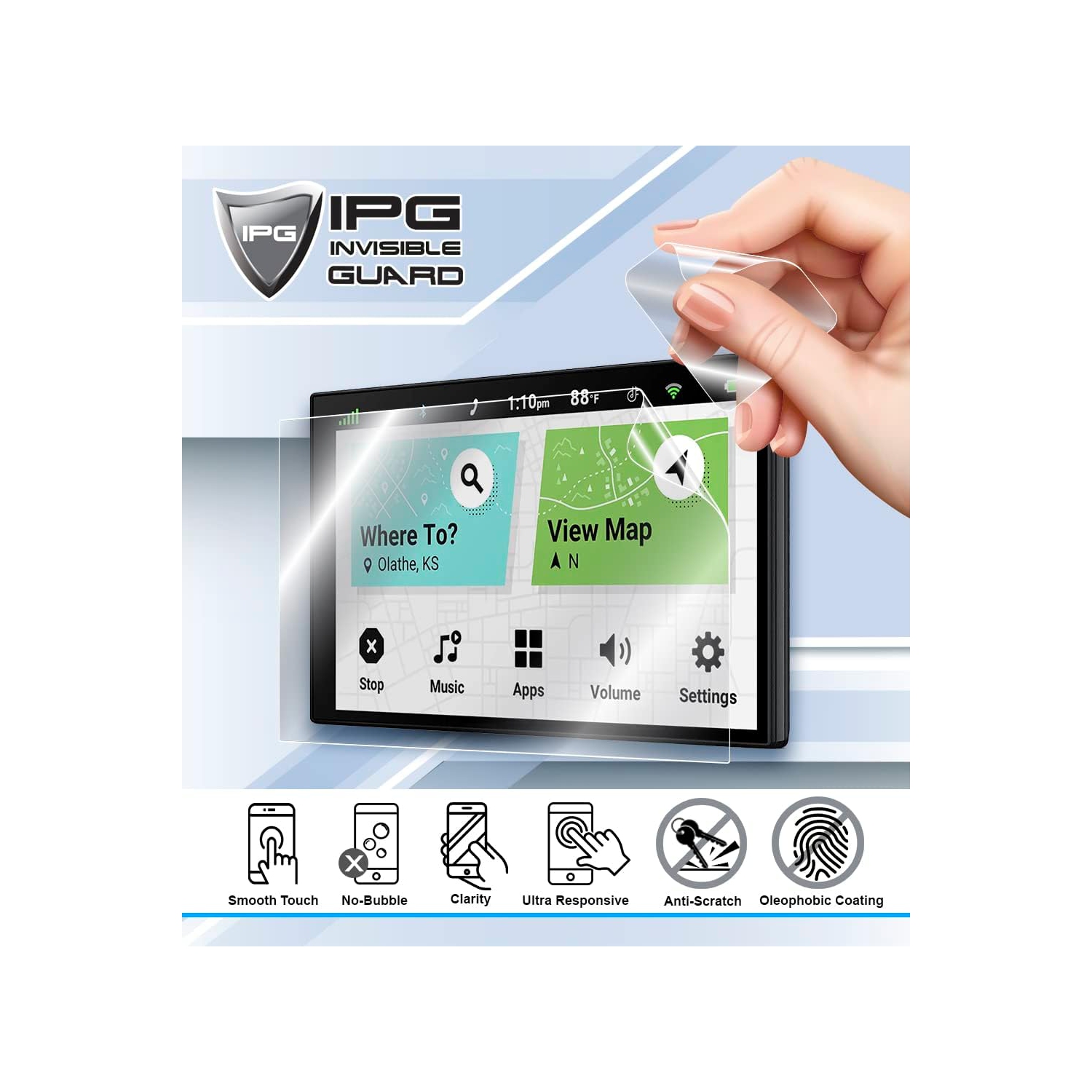 Pour le DriveSmart 86 de Garmin, protecteur d'écran pour navigateur GPS de voiture de 8&nbsp;po Protecteur d'écran invisibleSHIELD Ultra HD Film