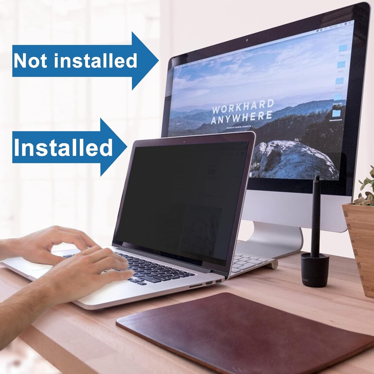 Filtre de confidentialité pour portable 17.3&nbsp;po pour HP/Dell/Thinkpad/Lenovo/Samsung/Asus/Sony, rapport de forme 16:9