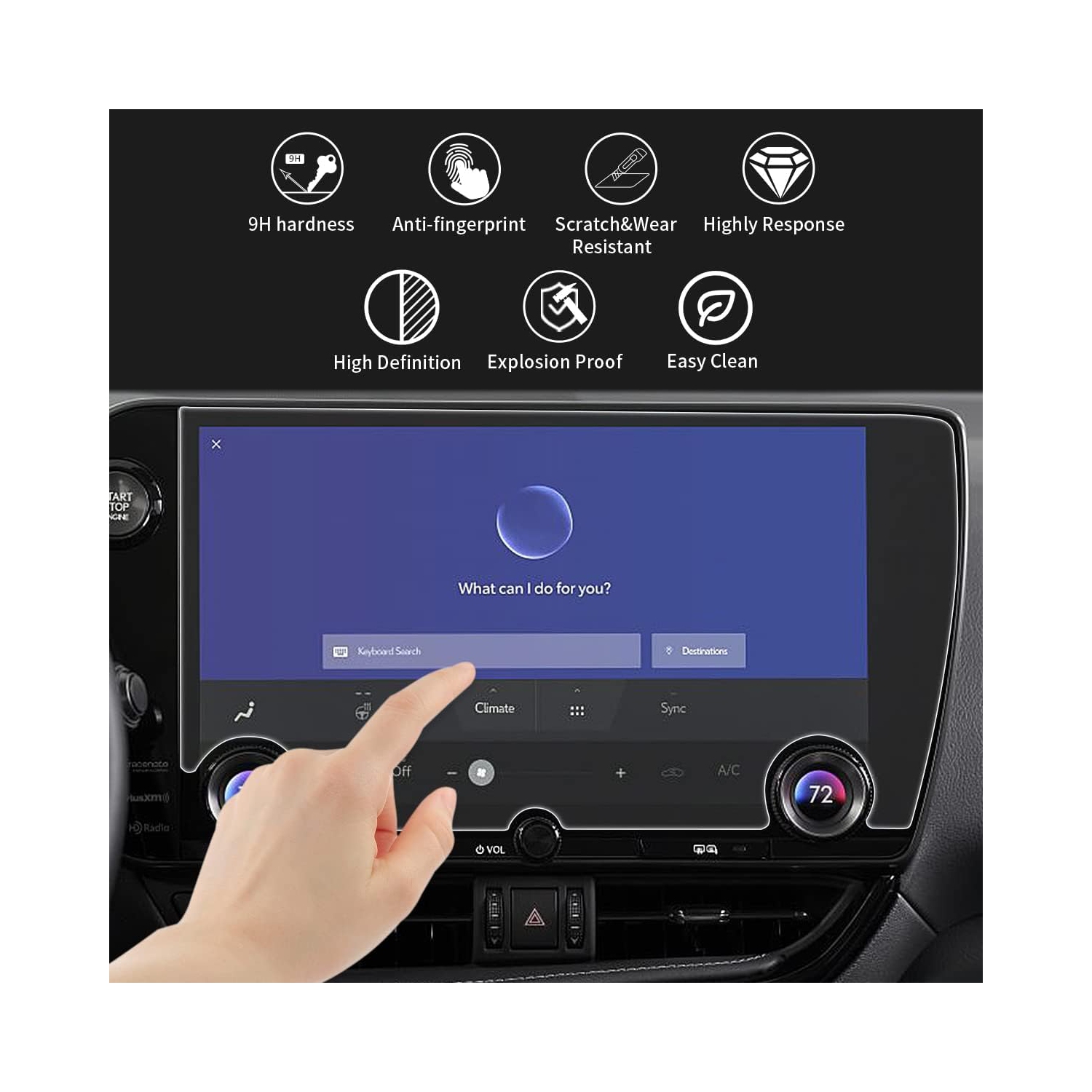 Protecteur d'écran tactile de voiture pour 2022 2023 Lexus NX NX350 NX250 NX350H NX450H Accessoires Verre trempé Endommagé